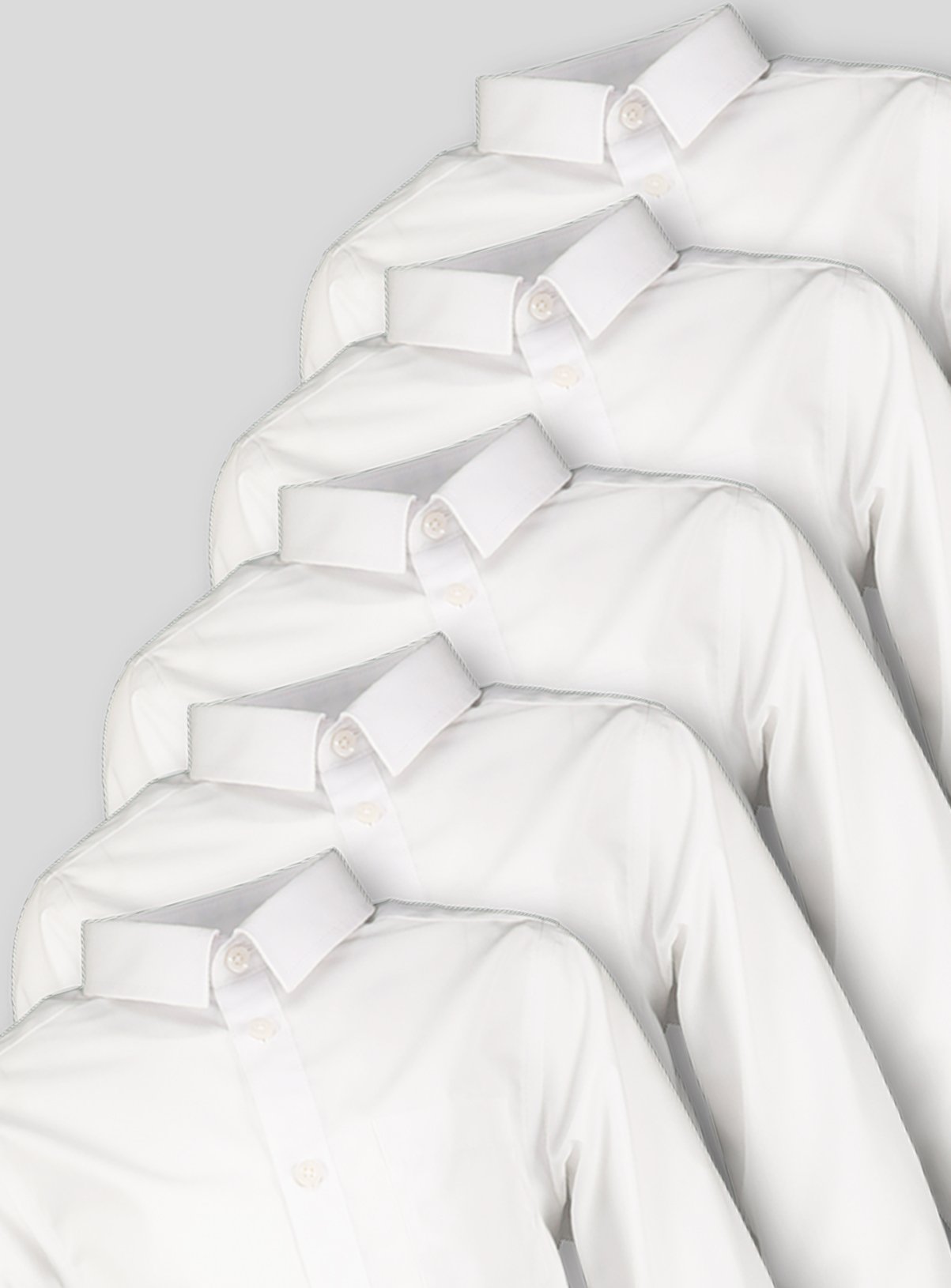 White Long Sleeve Regular Fit Shirt 5 Pack Review