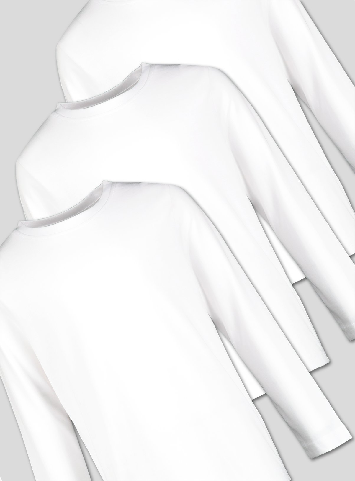 White Unisex Crew Neck Long Sleeve T-Shirt Review