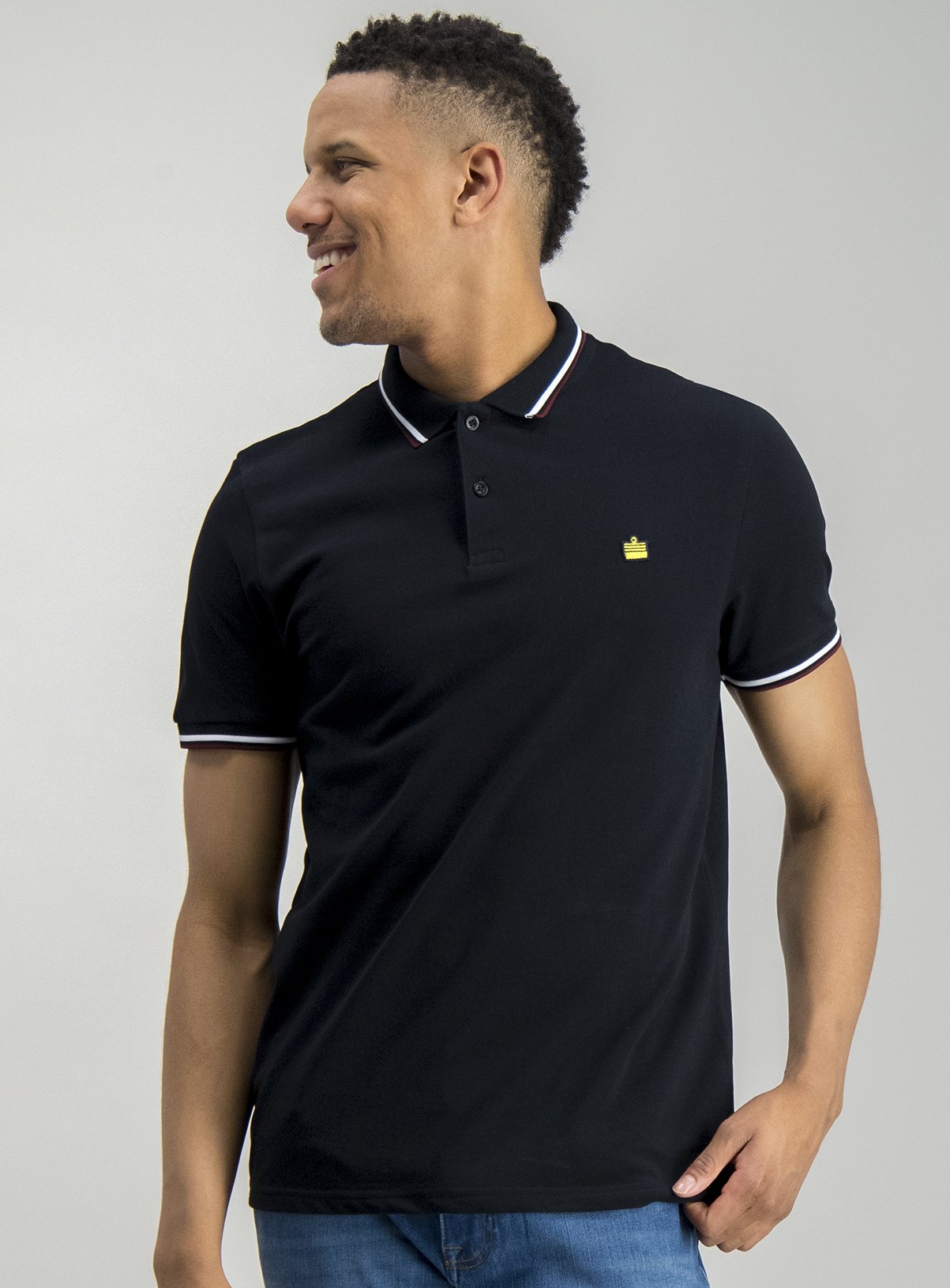 ADMIRAL Black Tipped Short Sleeve Cotton Polo Review