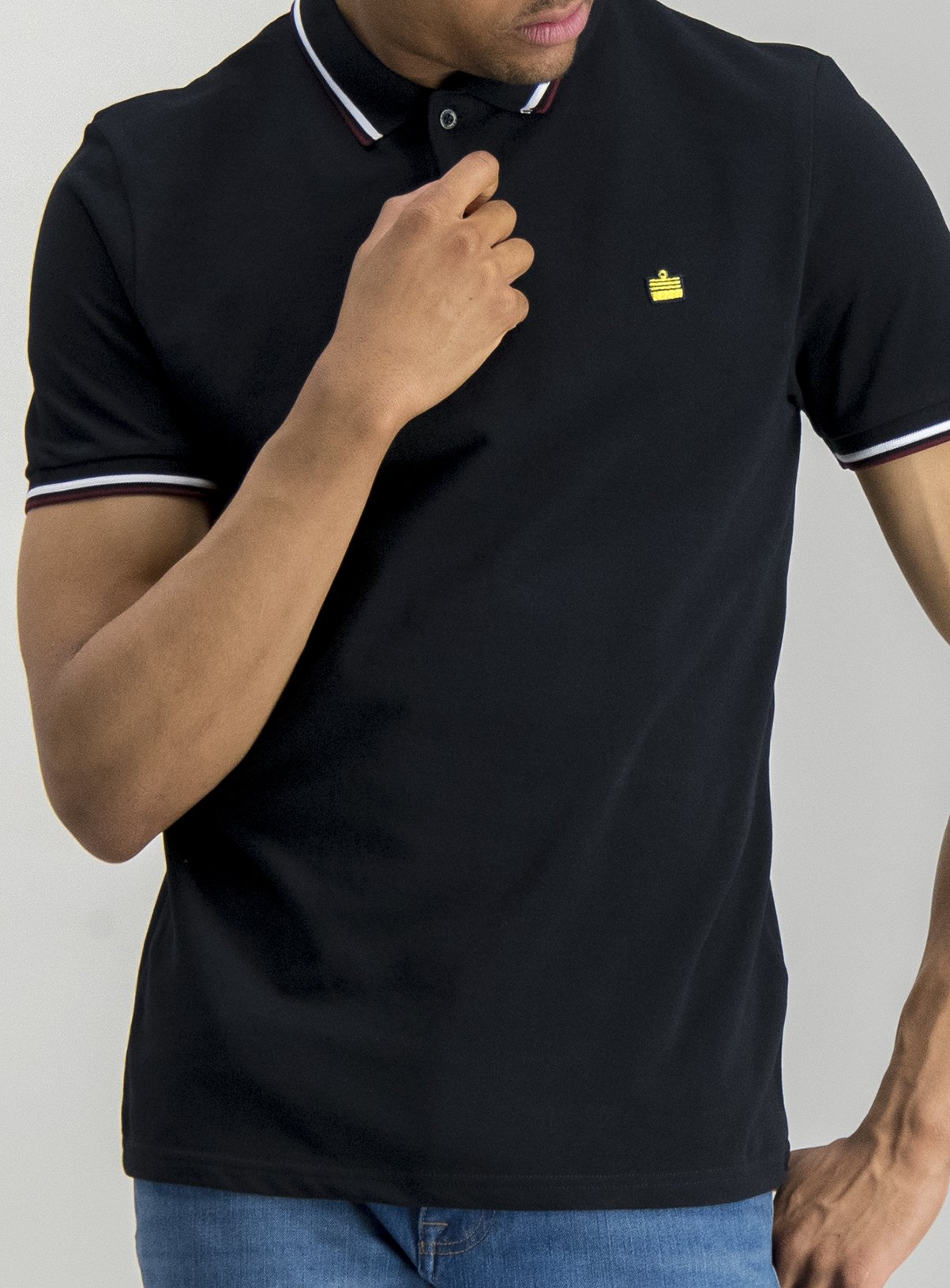 ADMIRAL Black Tipped Short Sleeve Cotton Polo Review