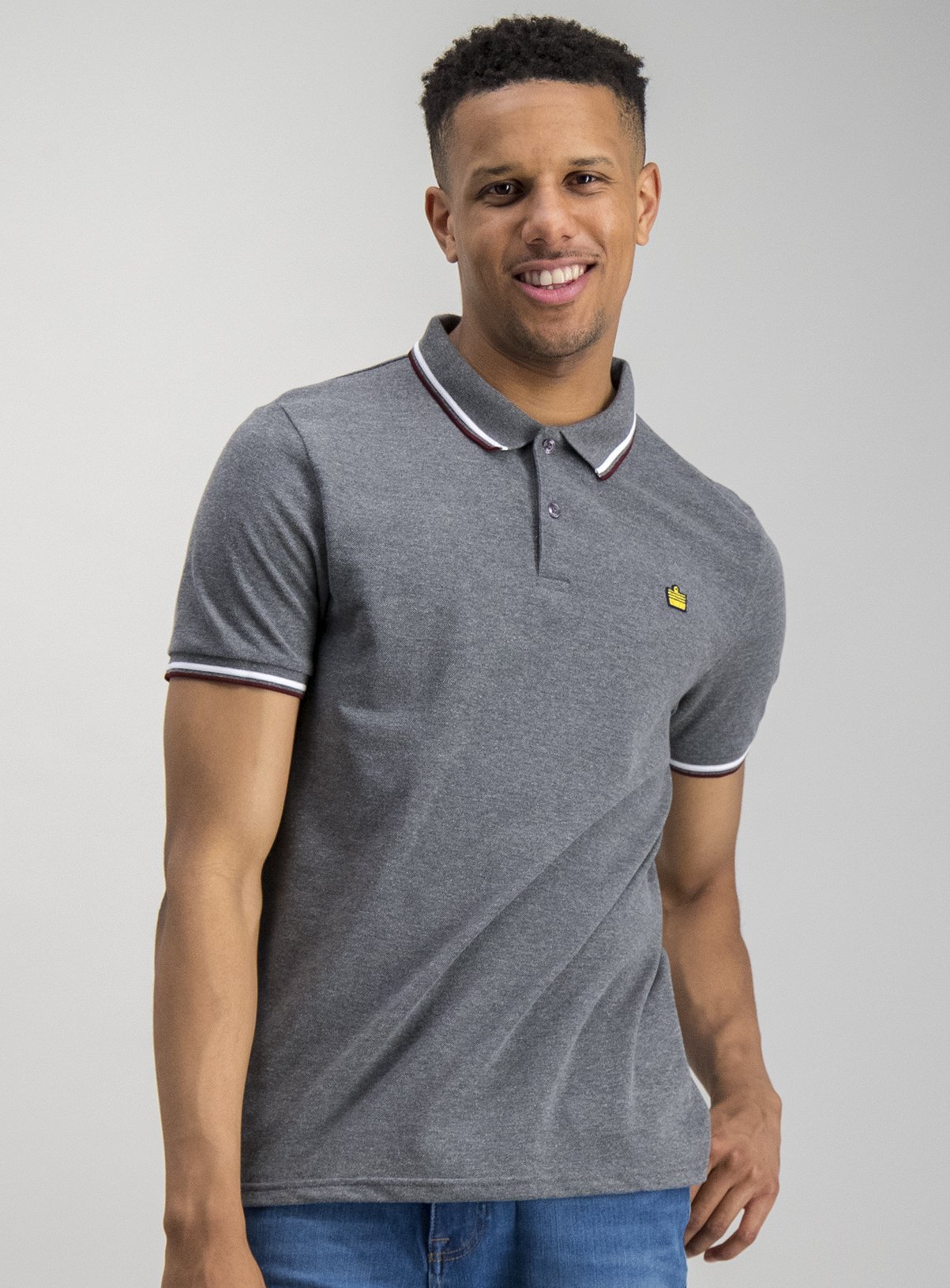 ADMIRAL Grey Tipped Short Sleeve Cotton Polo Review