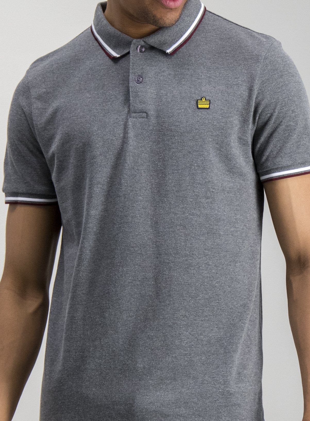 ADMIRAL Grey Tipped Short Sleeve Cotton Polo Review