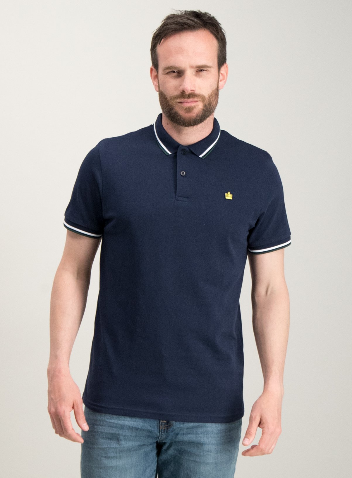 ADMIRAL Navy Tipped Short Sleeve Polo Review