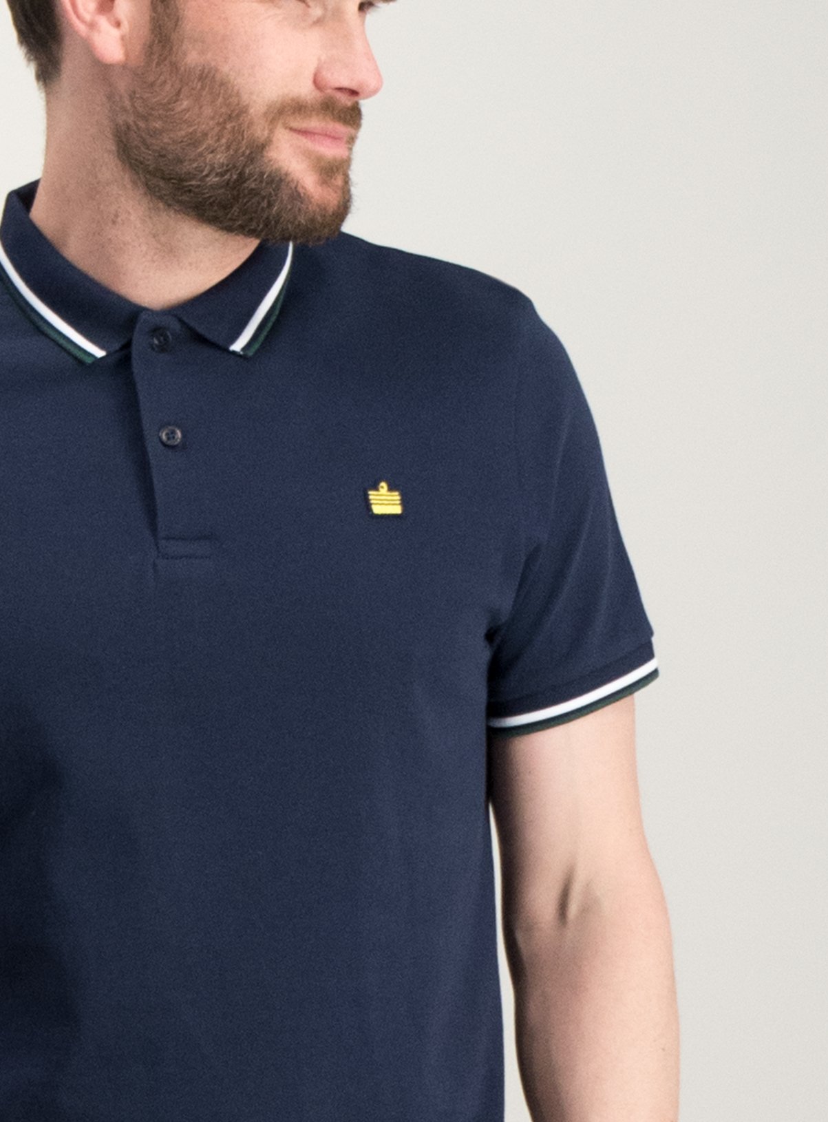 ADMIRAL Navy Tipped Short Sleeve Polo Review