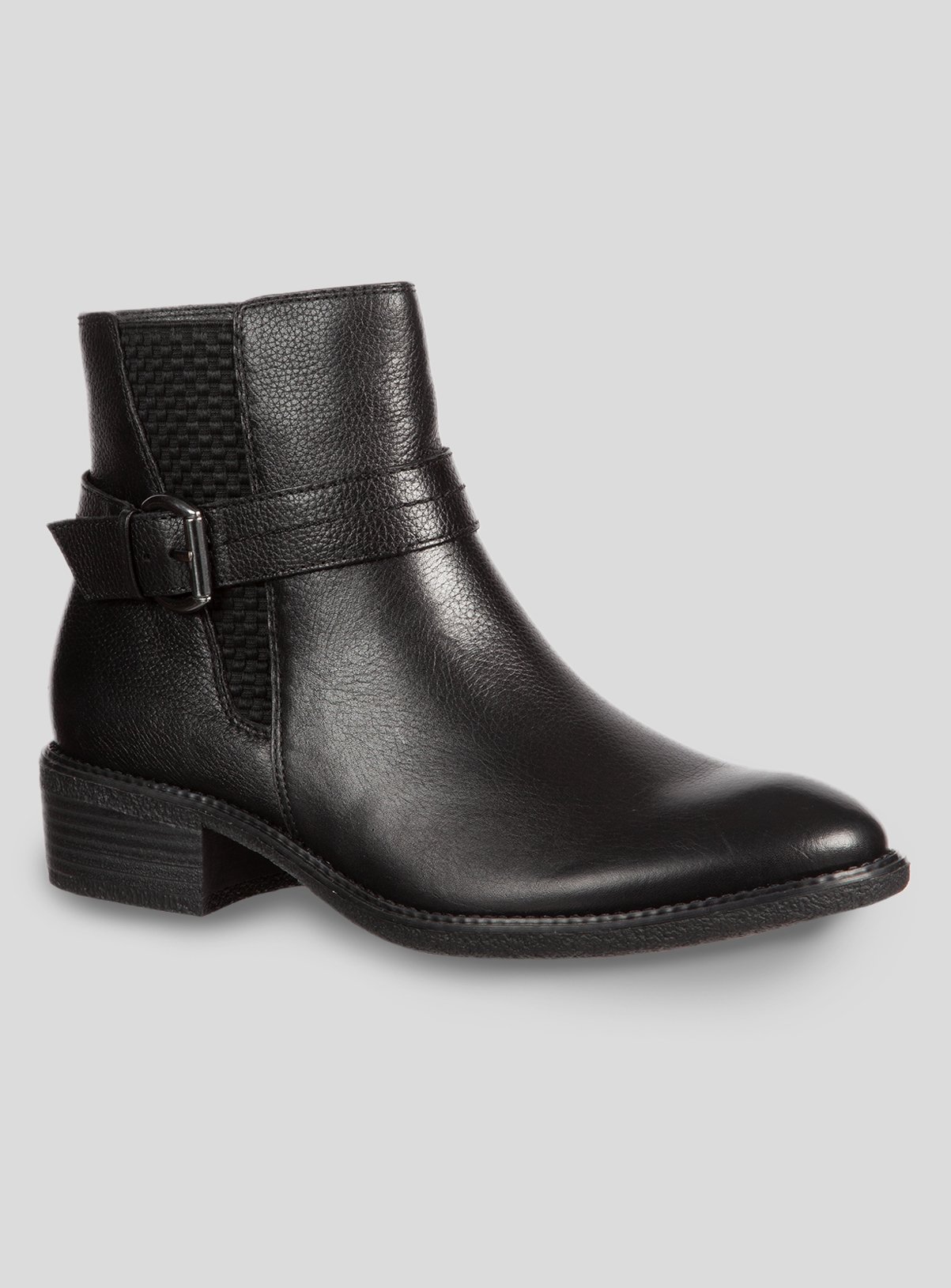 Sole Comfort Black Leather Chelsea Ankle Boot With Buckle - Review