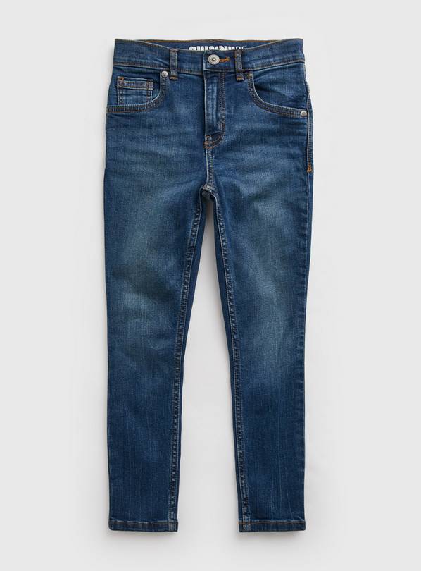 Mid-Wash Skinny Fit Jeans