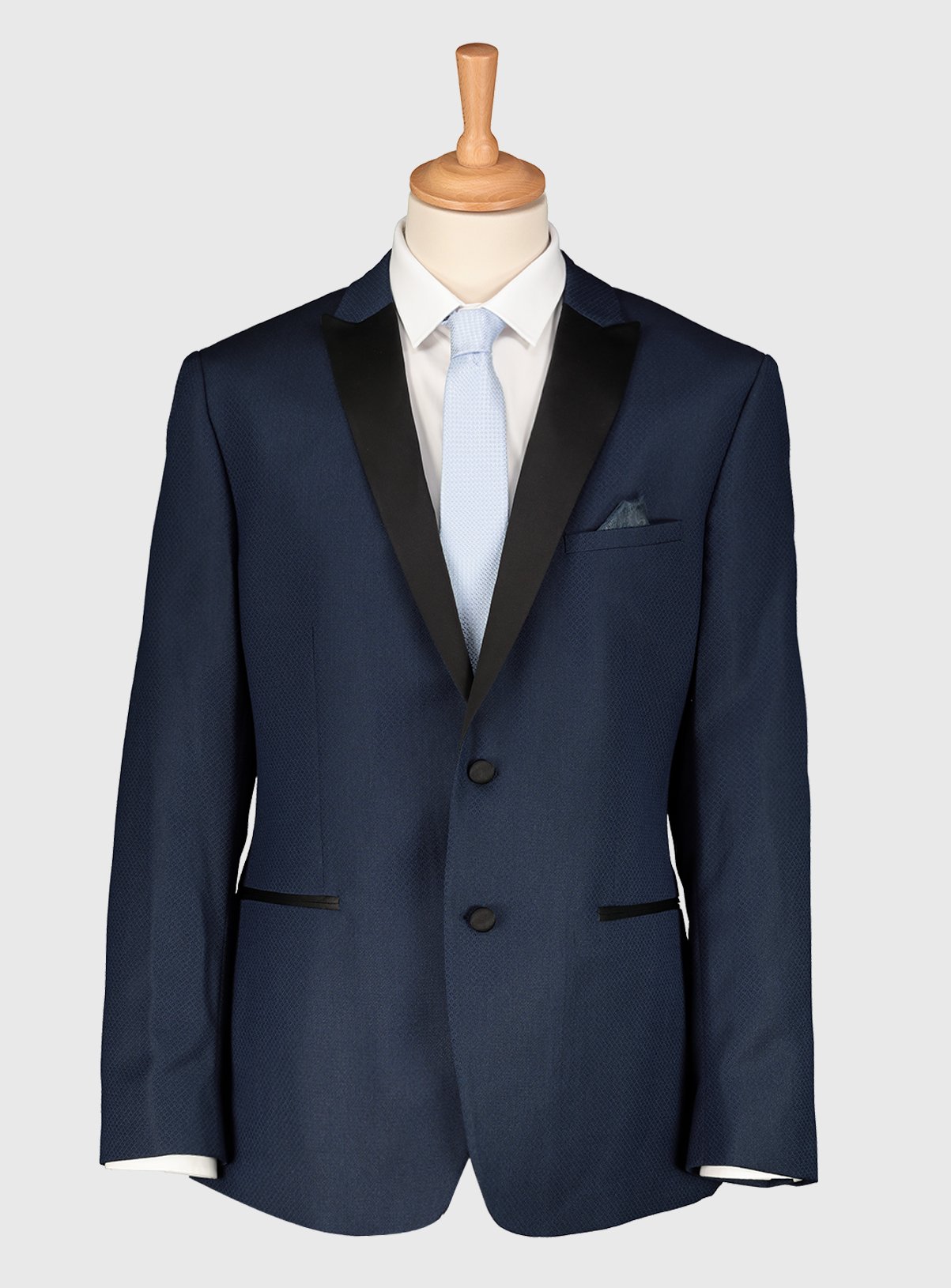 navy blue skinny suit