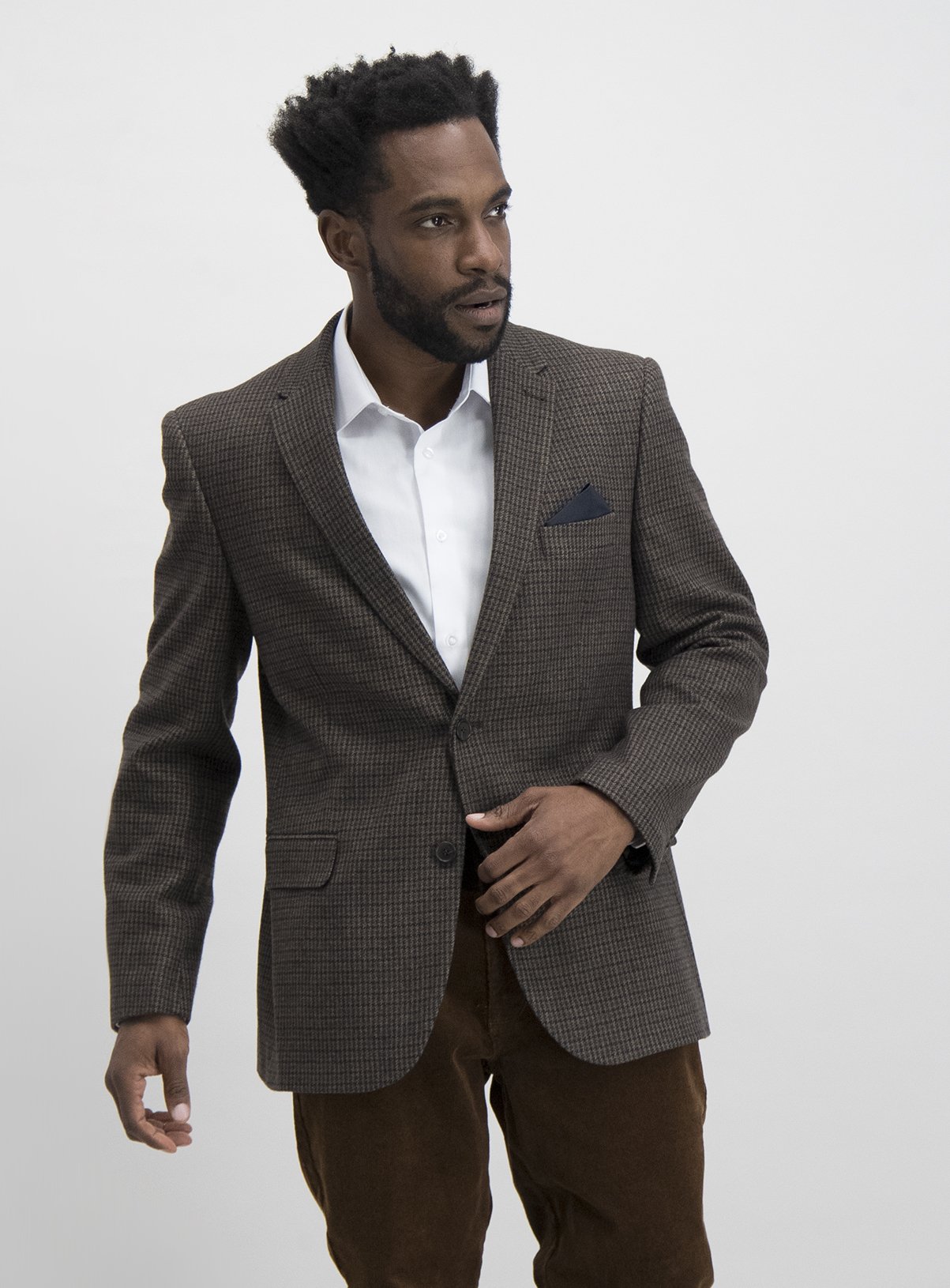 Brown Dogtooth Check Tailored Fit Jacket Review