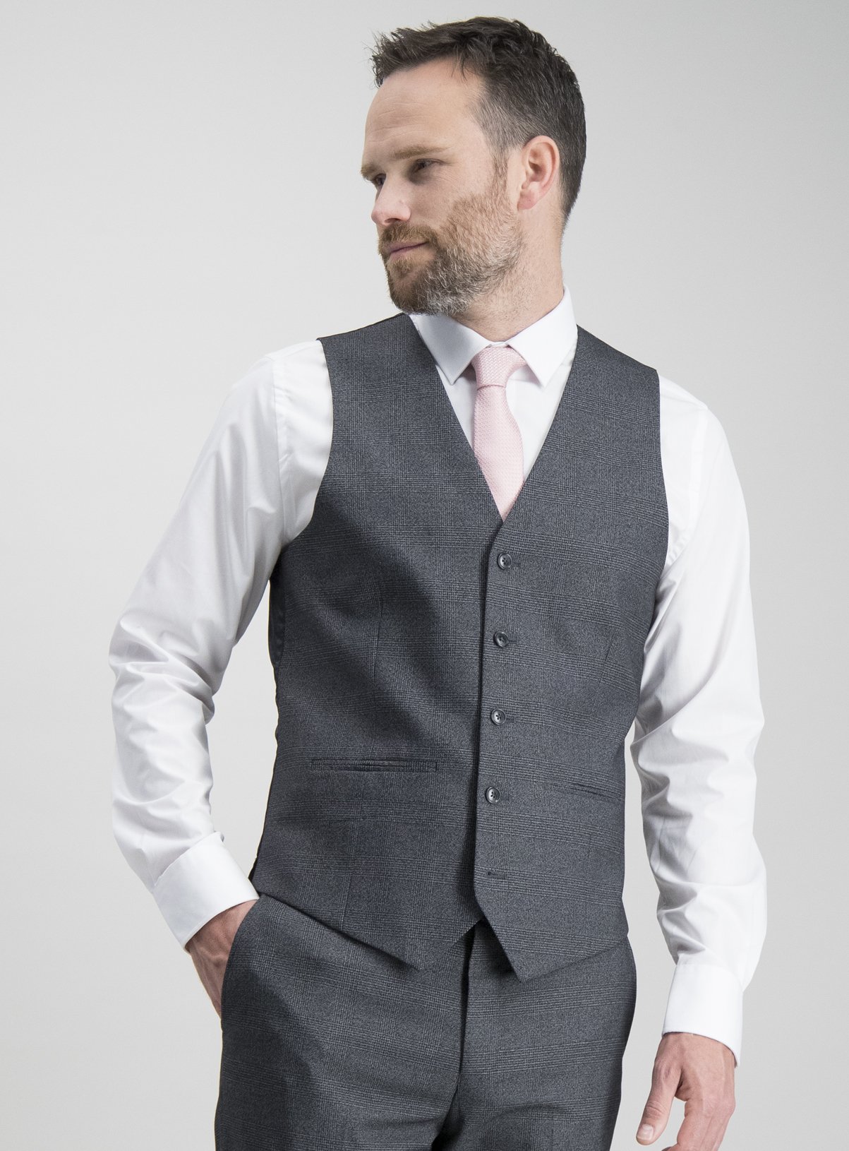 Charcoal Prince Of Wales Check Slim Fit Waistcoat Review