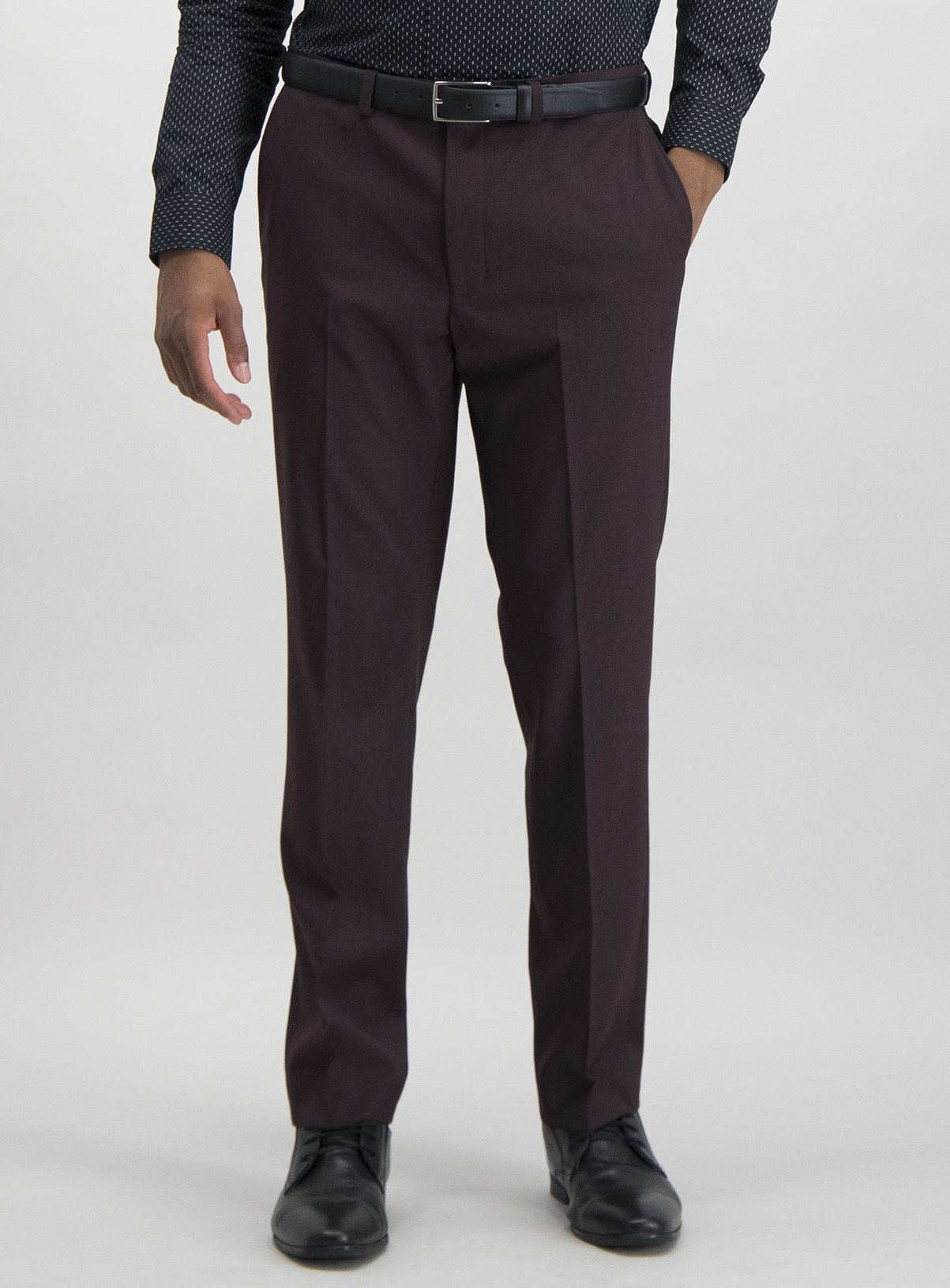 Burgundy Slim Suit Trousers With Stretch Review