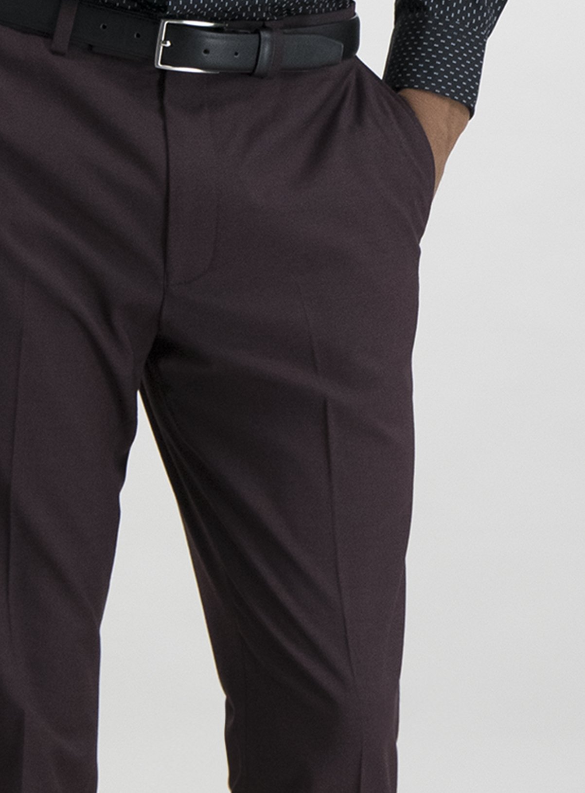 Burgundy Slim Suit Trousers With Stretch Review