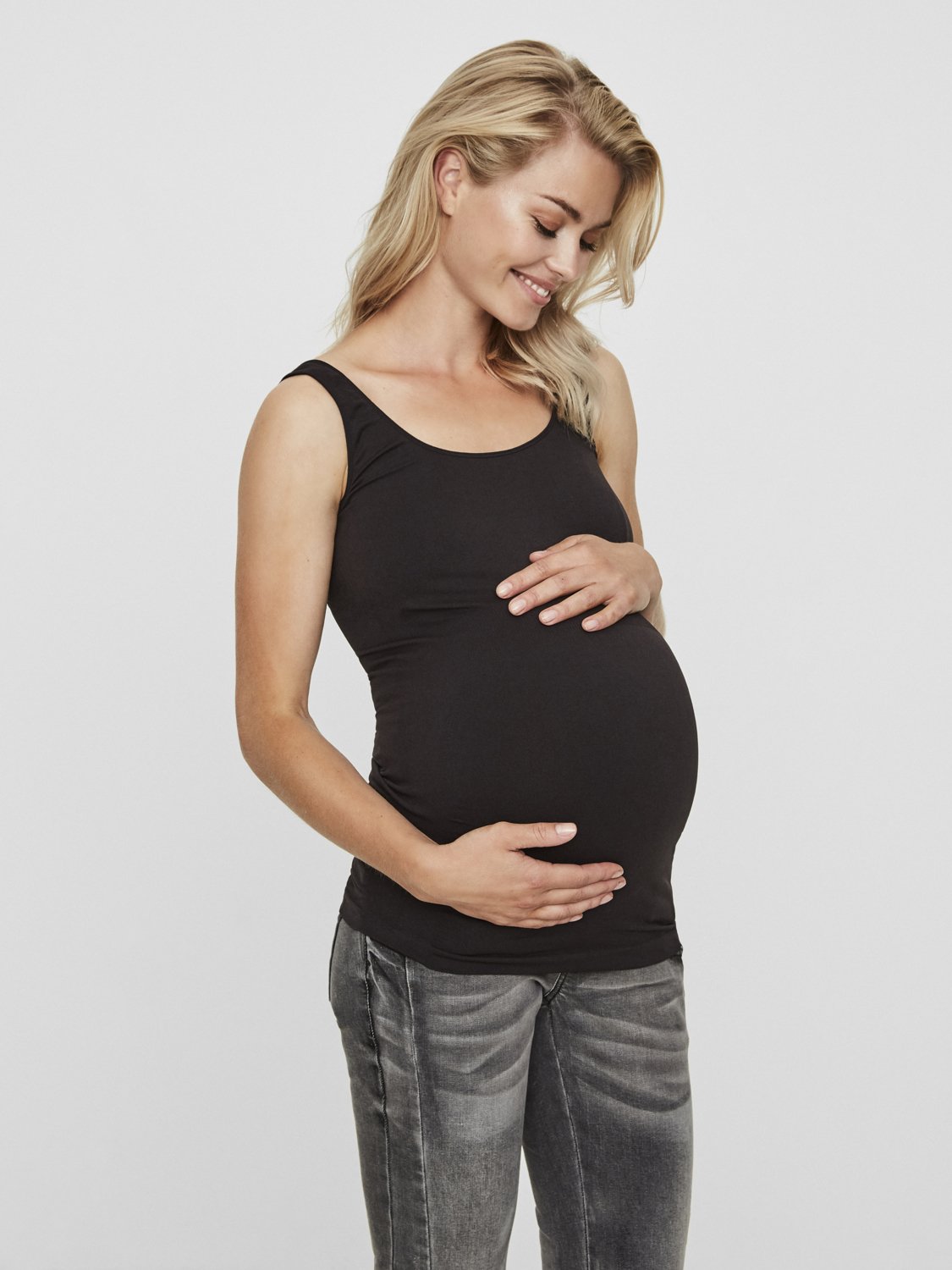 Maternity Black Ribbed Tank Top Review