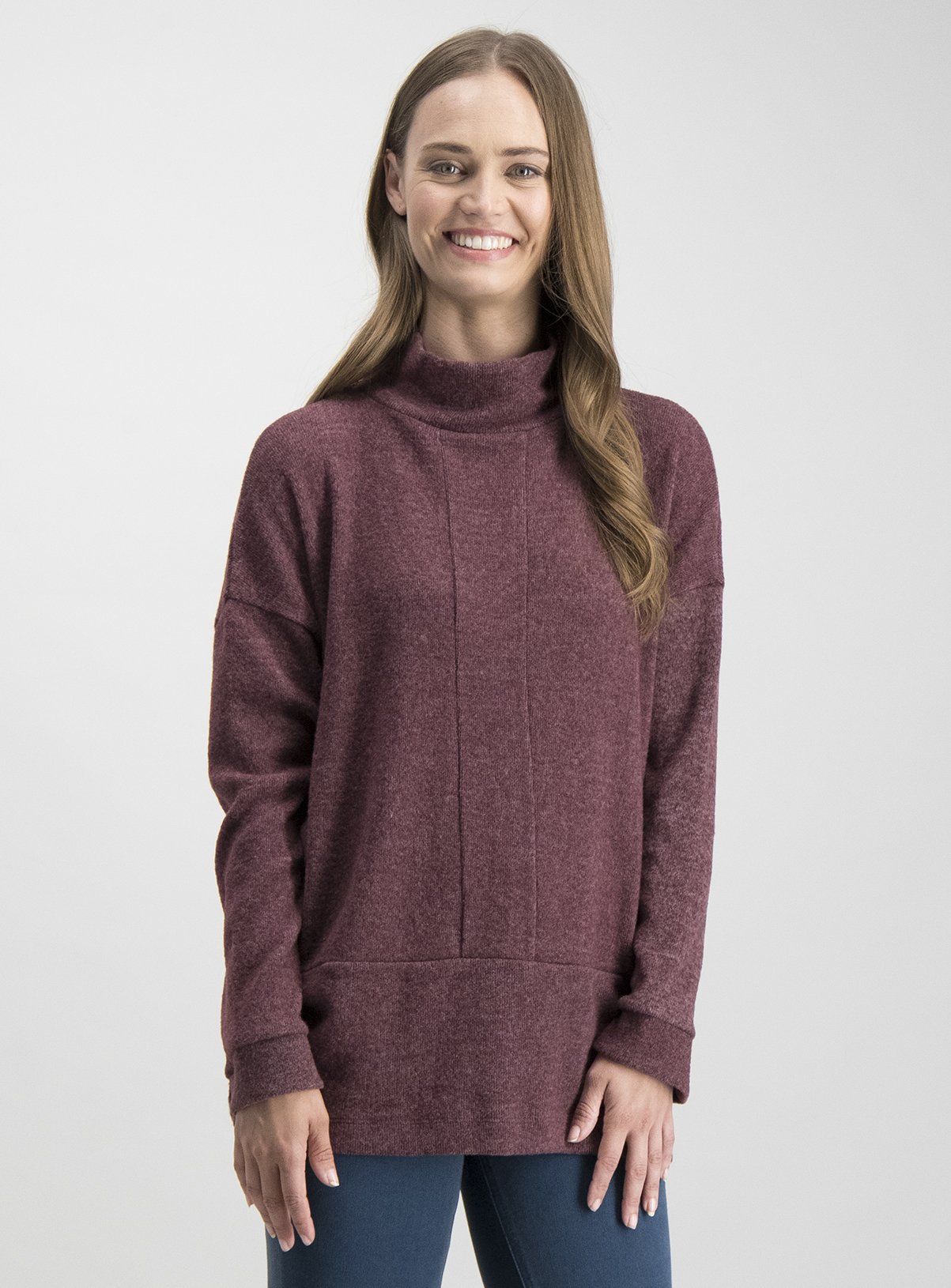 Burgundy Marl Soft Touch High Neck Jumper Review