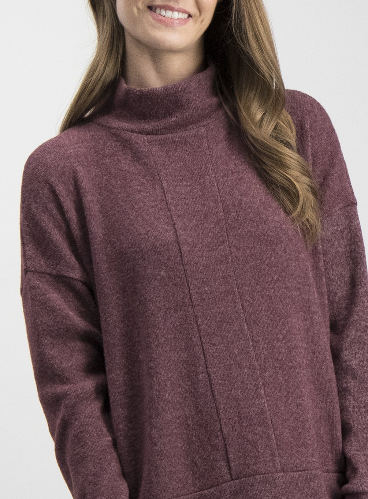 Burgundy Marl Soft Touch High Neck Jumper Review