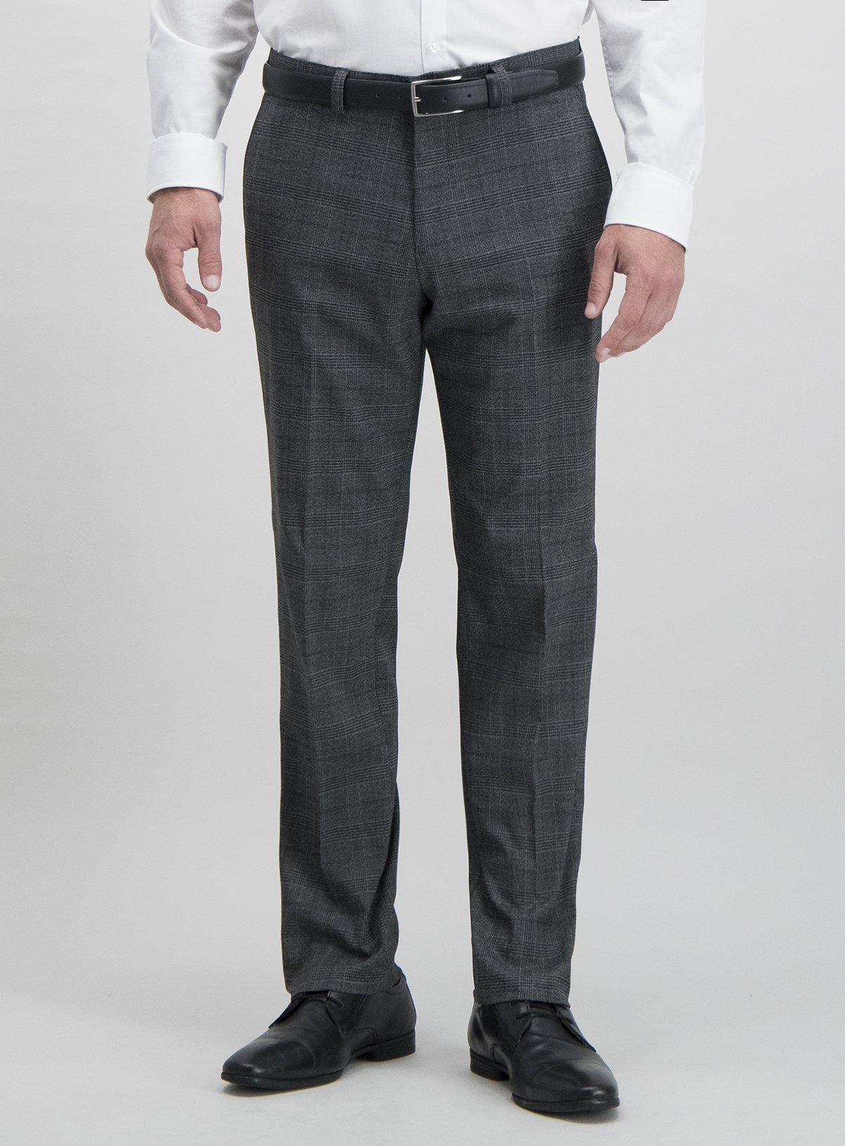 Grey Prince of Wales Check Tailored Fit Trousers With Stretc Review