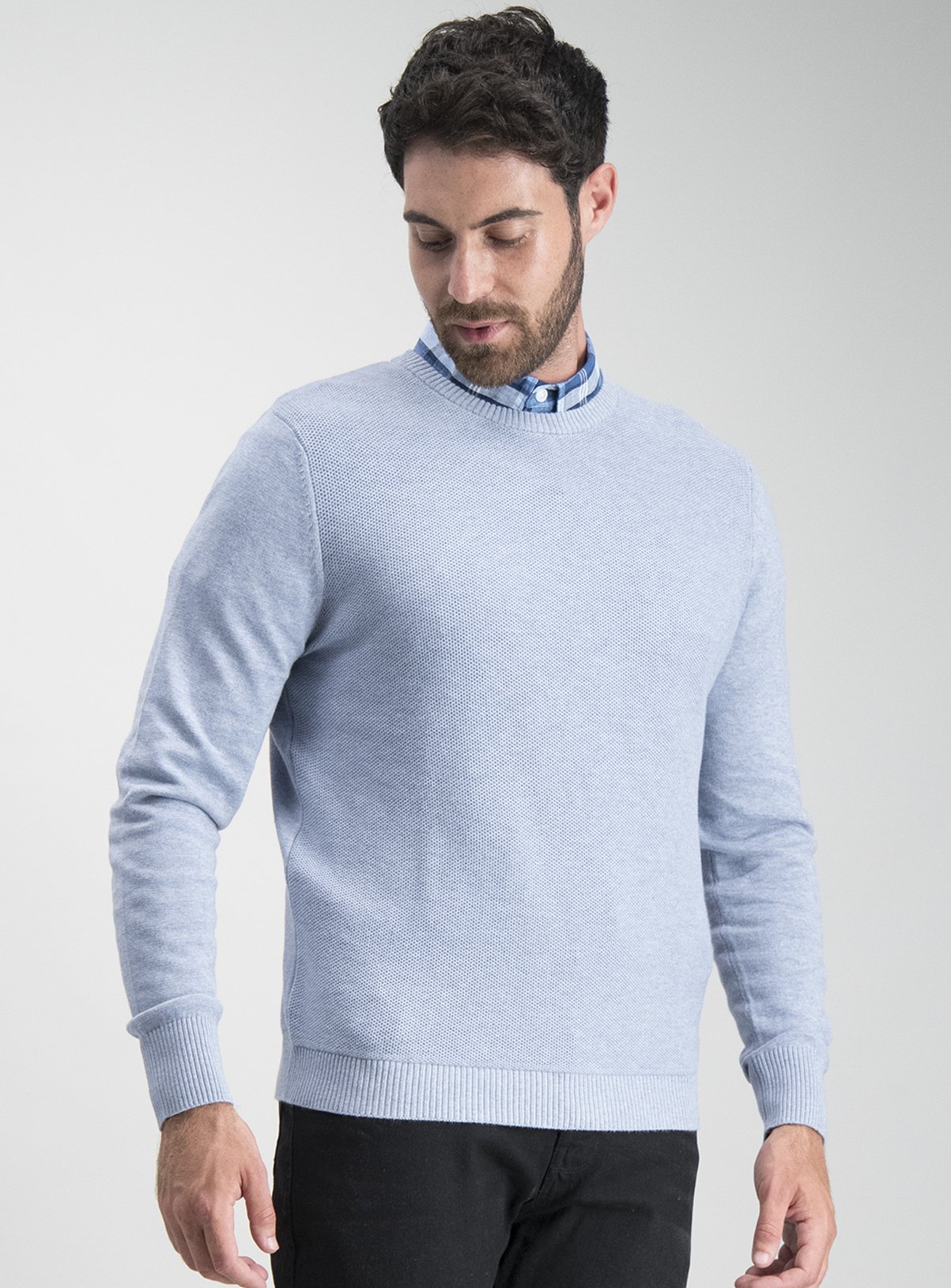 mens bright blue jumper