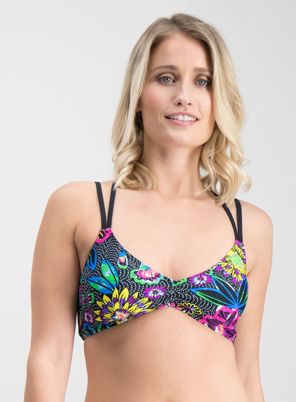 Bright Floral Print Bikini Top Review