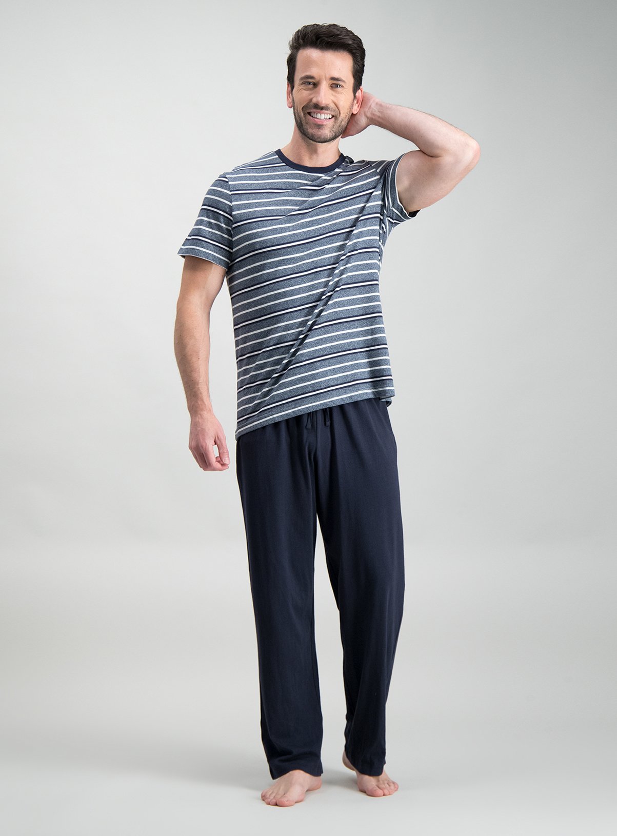 Navy Marl Stripe Pyjamas Review