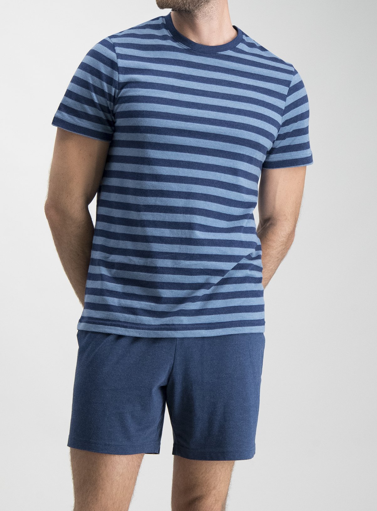 Online Exclusive Blue Two Tone Stripe Shortie Pyjamas Review