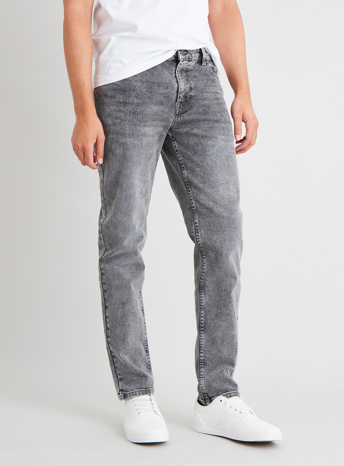 Grey Wash Slim Fit Jeans With Stretch Review