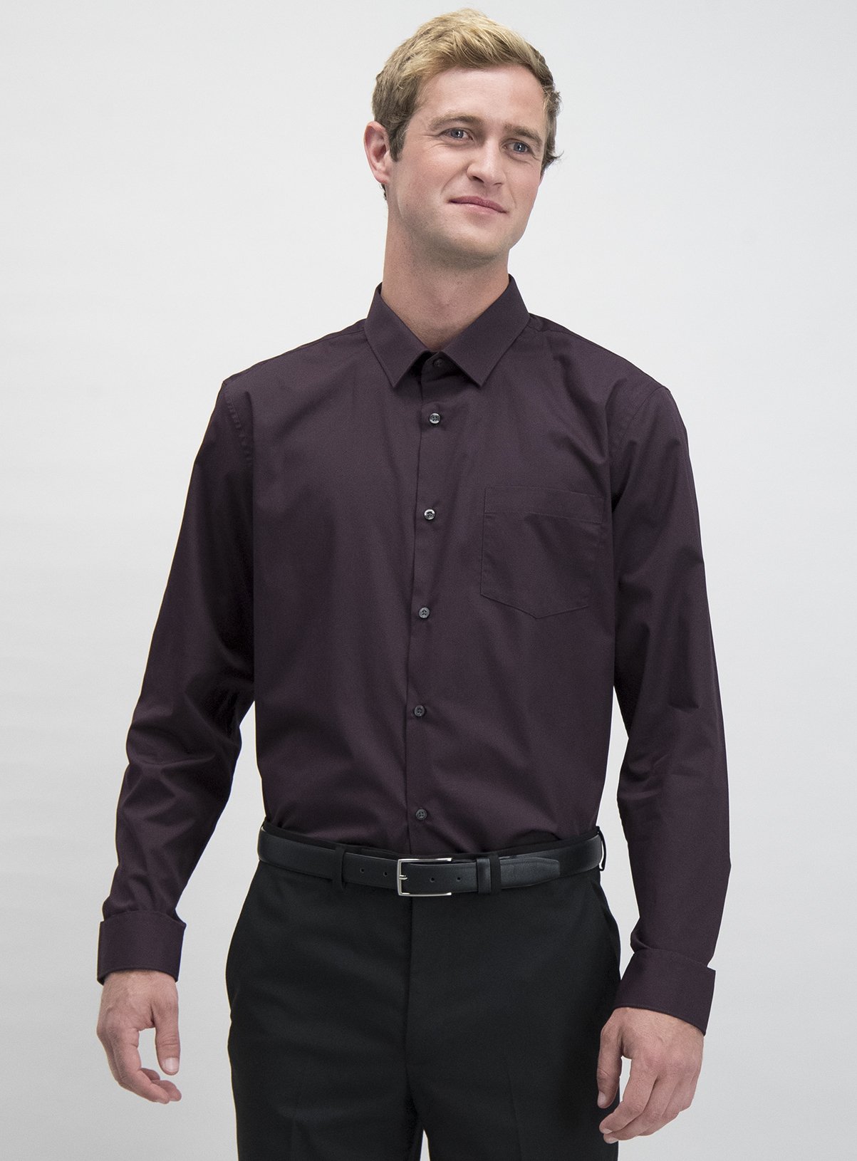 Dark Red & Printed Easy Iron Slim Fit Shirt 2 Pack Review