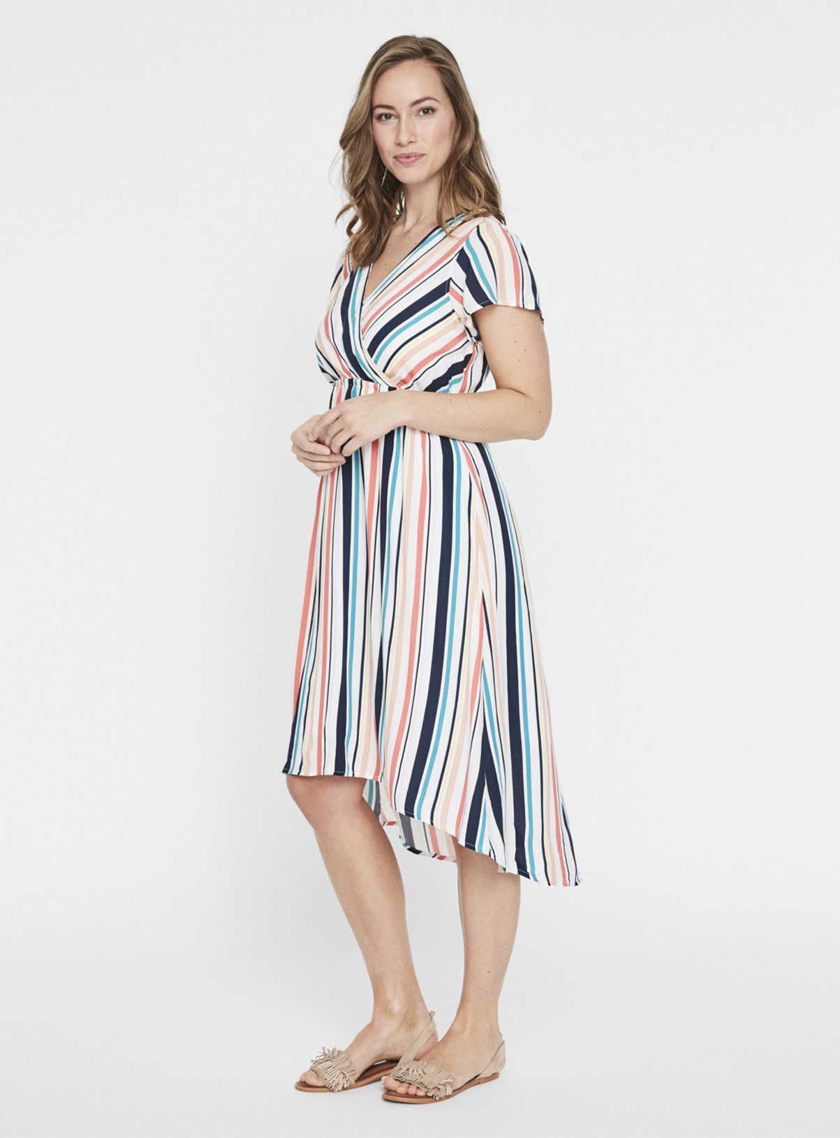 Maternity Stripe Midi Dress Review