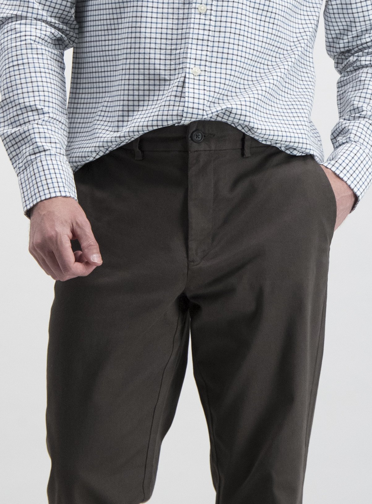 Brown Straight Fit Chinos With Stretch Review