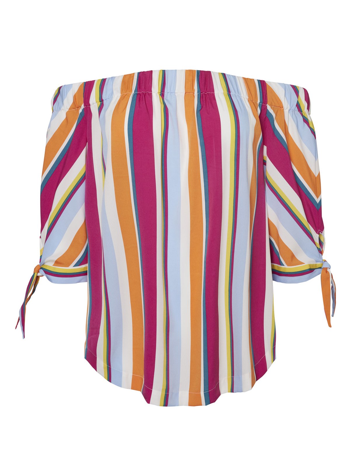 JUNAROSE Multicoloured Stripe Bardot Top Review