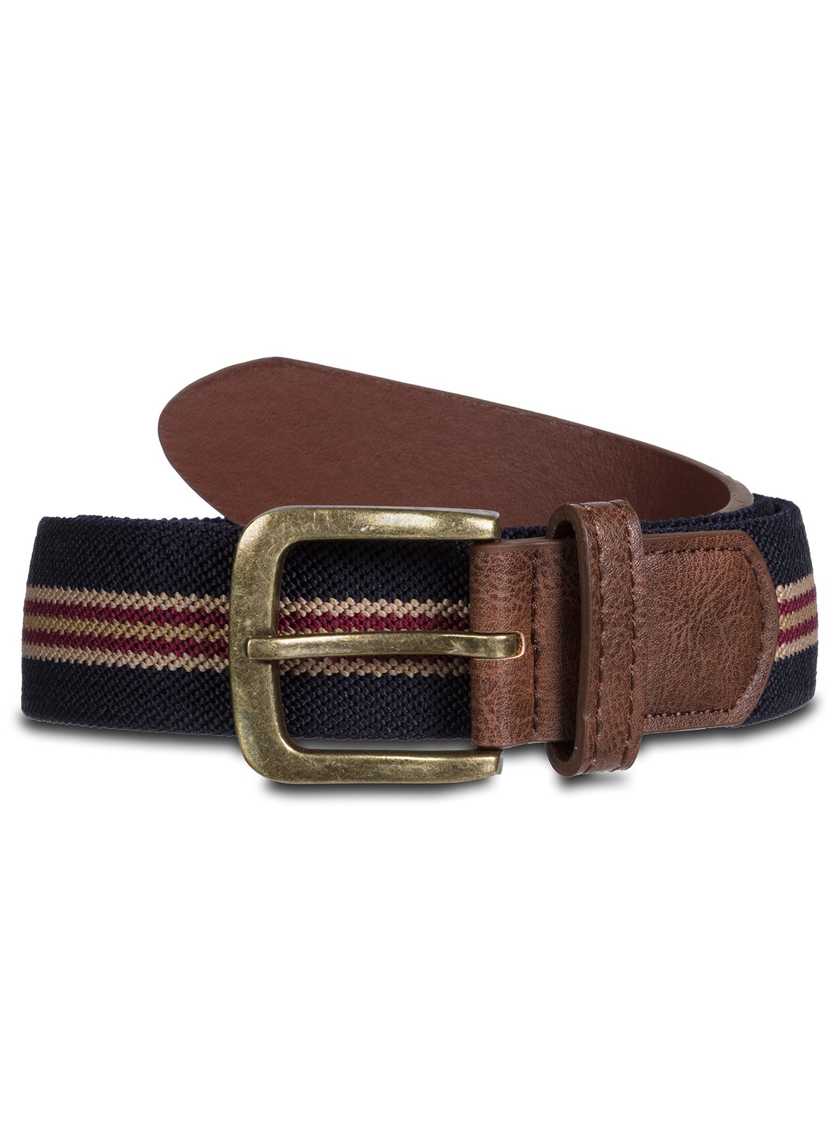 striped canvas belt