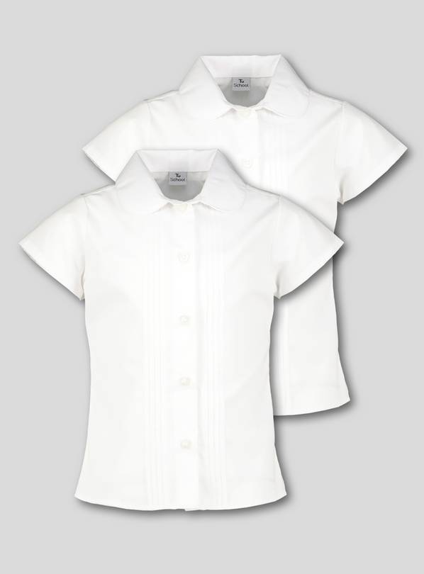 White Pintuck Blouses 2 Pack - 5 years