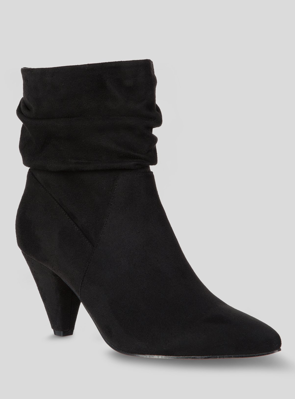 slouch ankle boots with heel