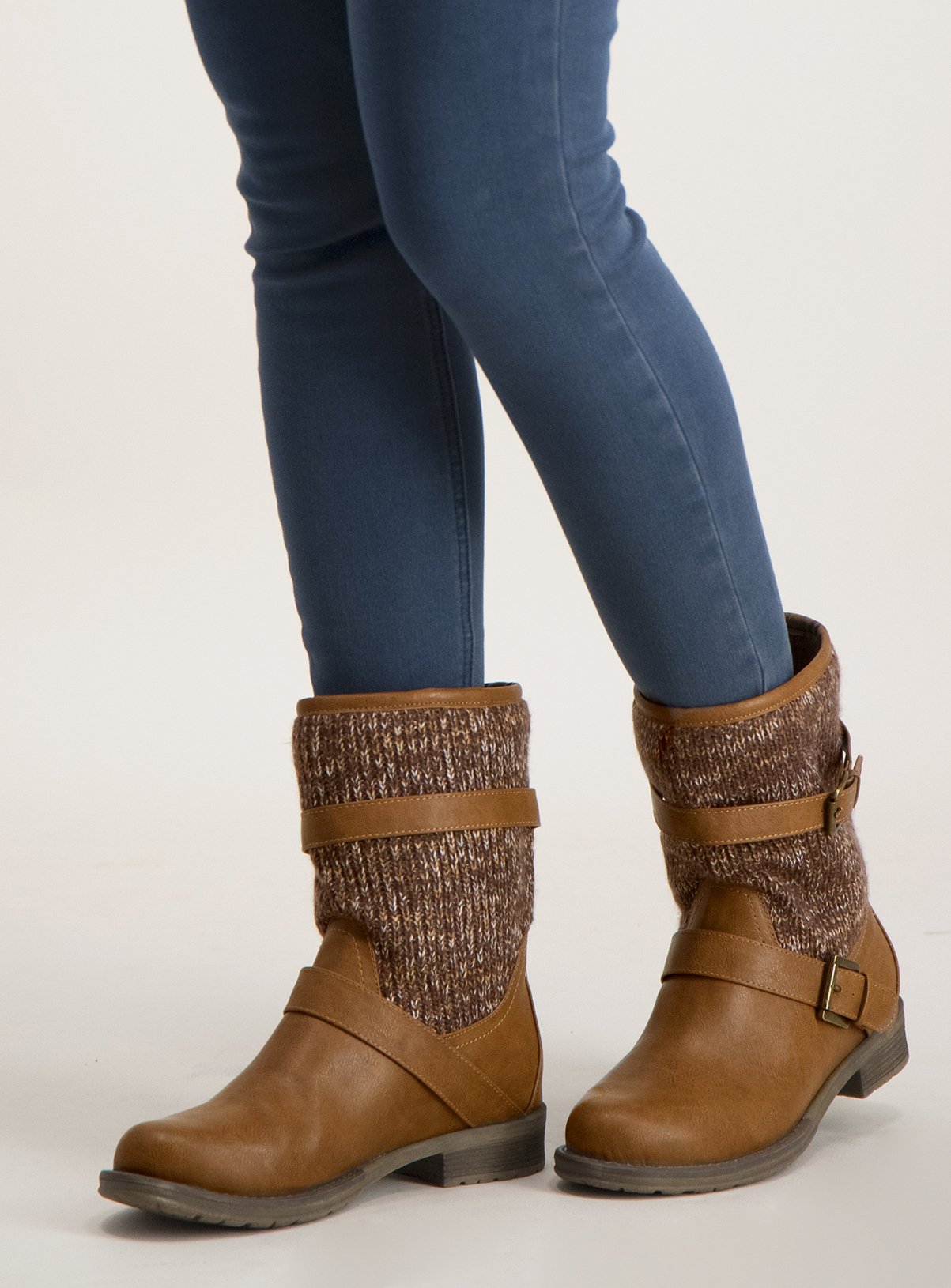 Sole Comfort Brown Knitted Buckle Boots Review