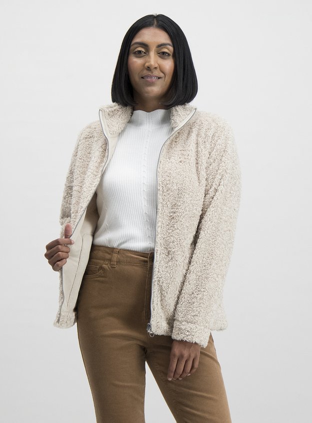 Teddy Fleece Zip Jacket | forum.iktva.sa