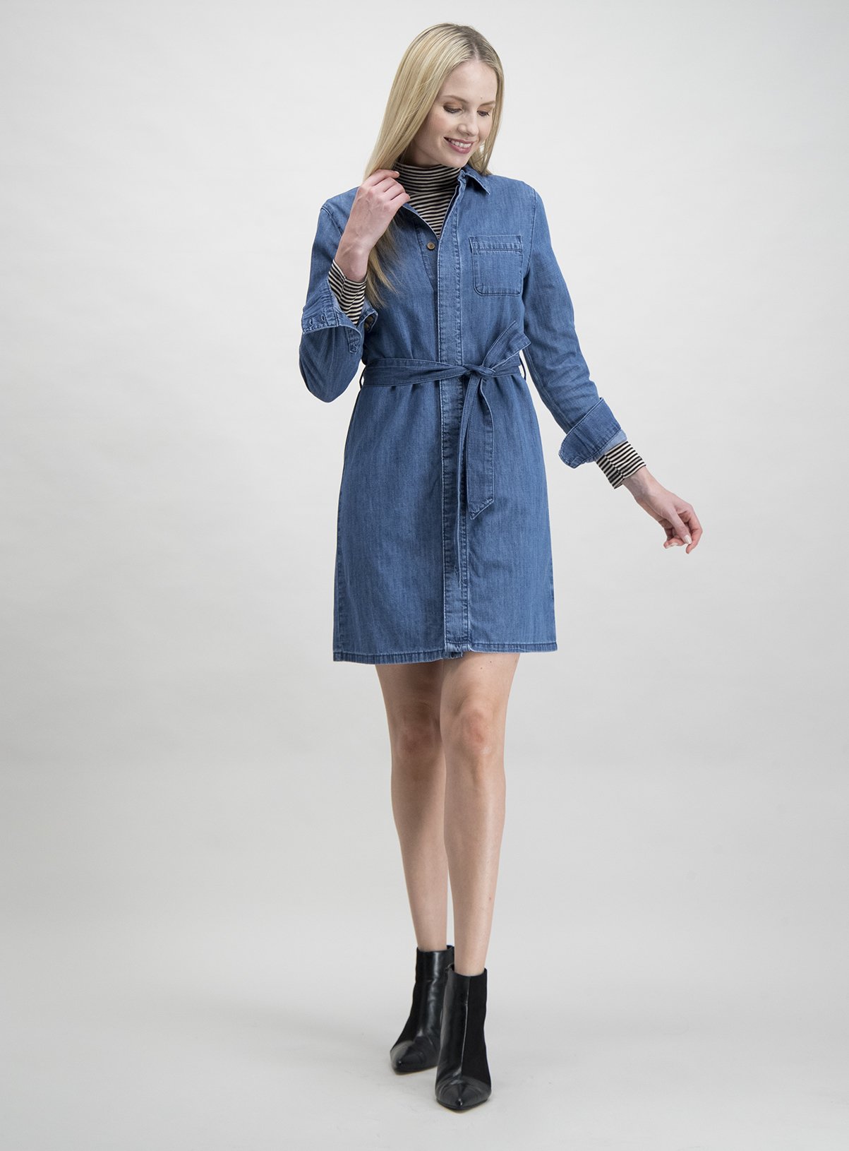 shirt dress denim