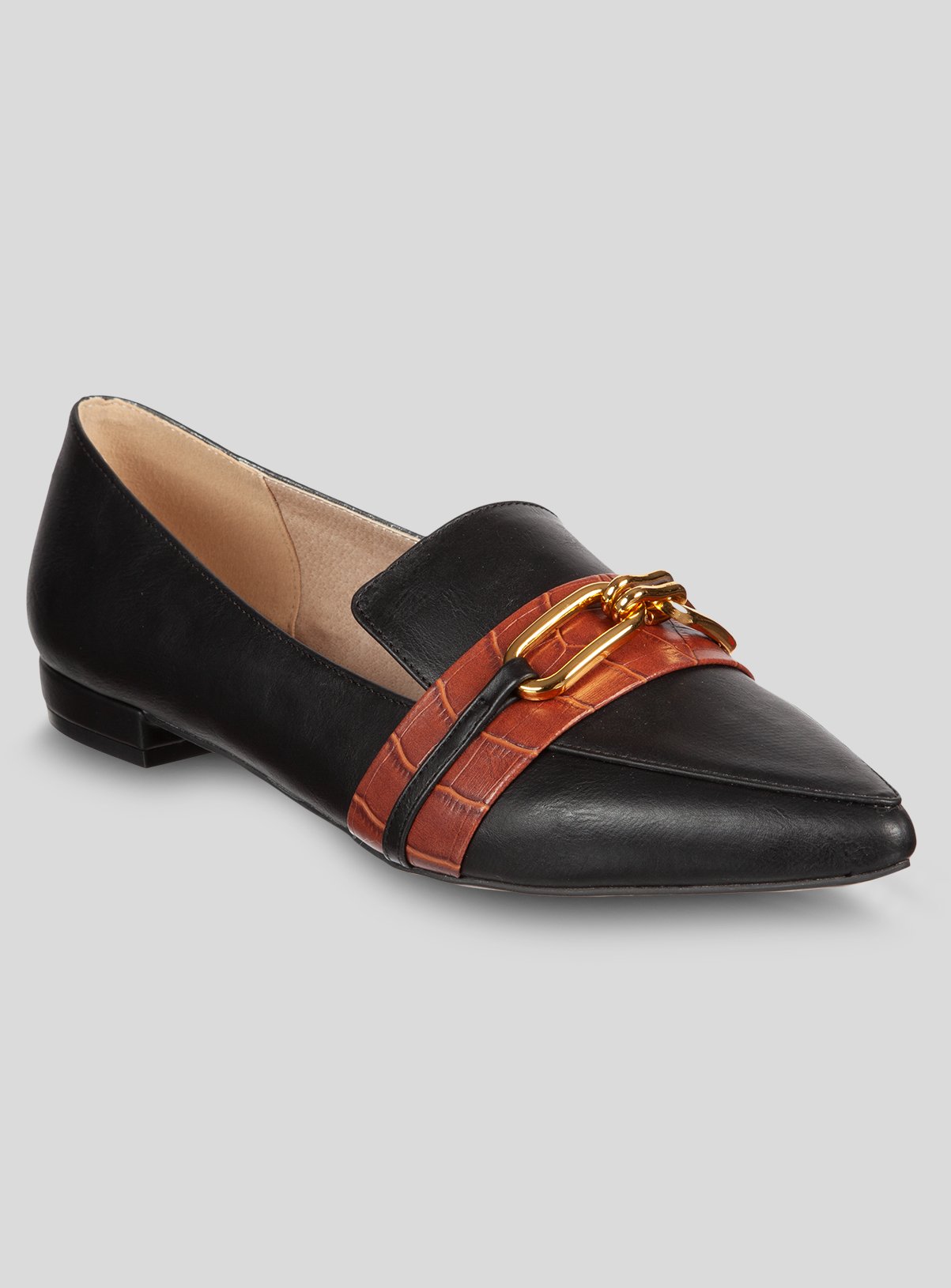 pointy black loafers