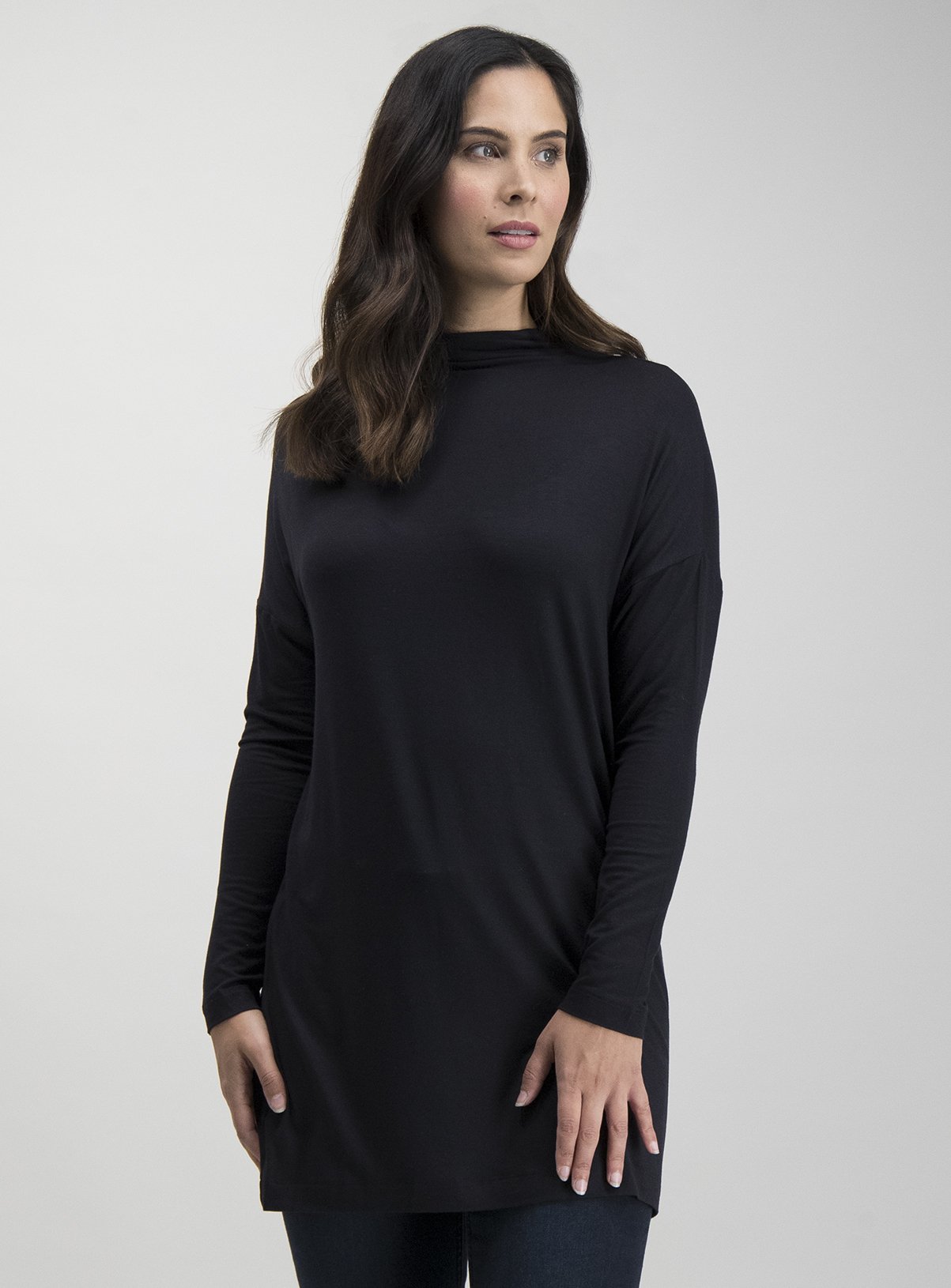 black longline tunic