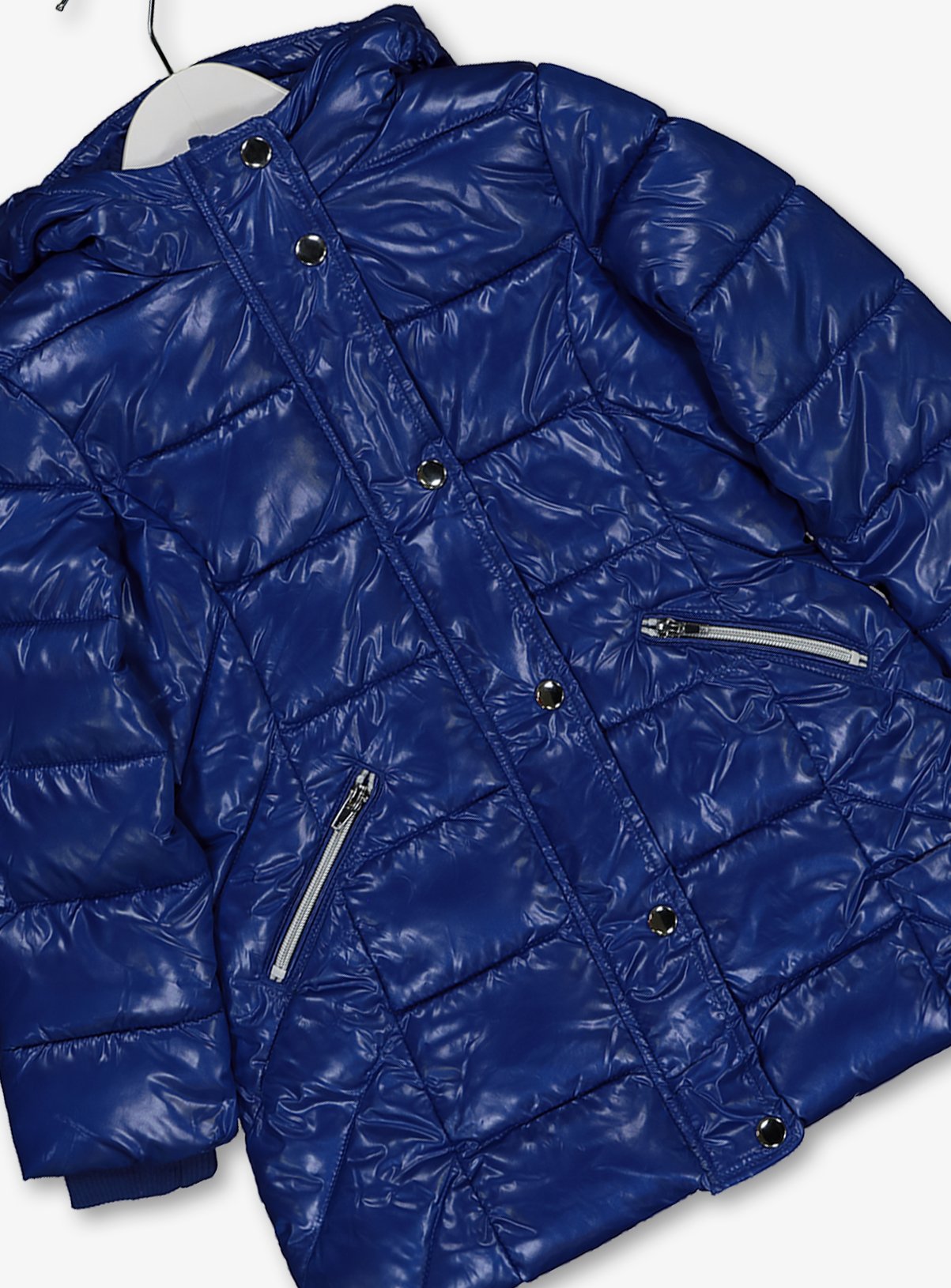 Blue Shiny Padded Coat Review