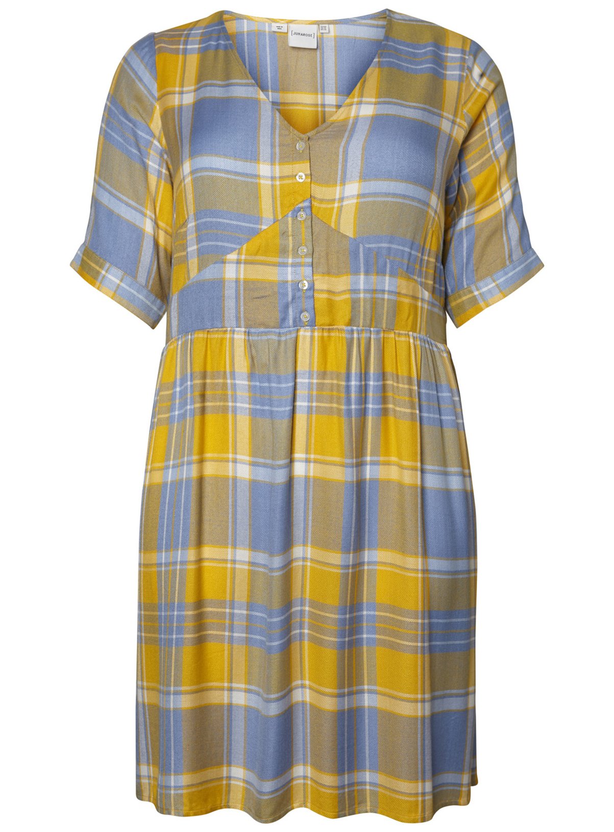 JUNAROSE Multicoloured V-Neck Check Dress Review