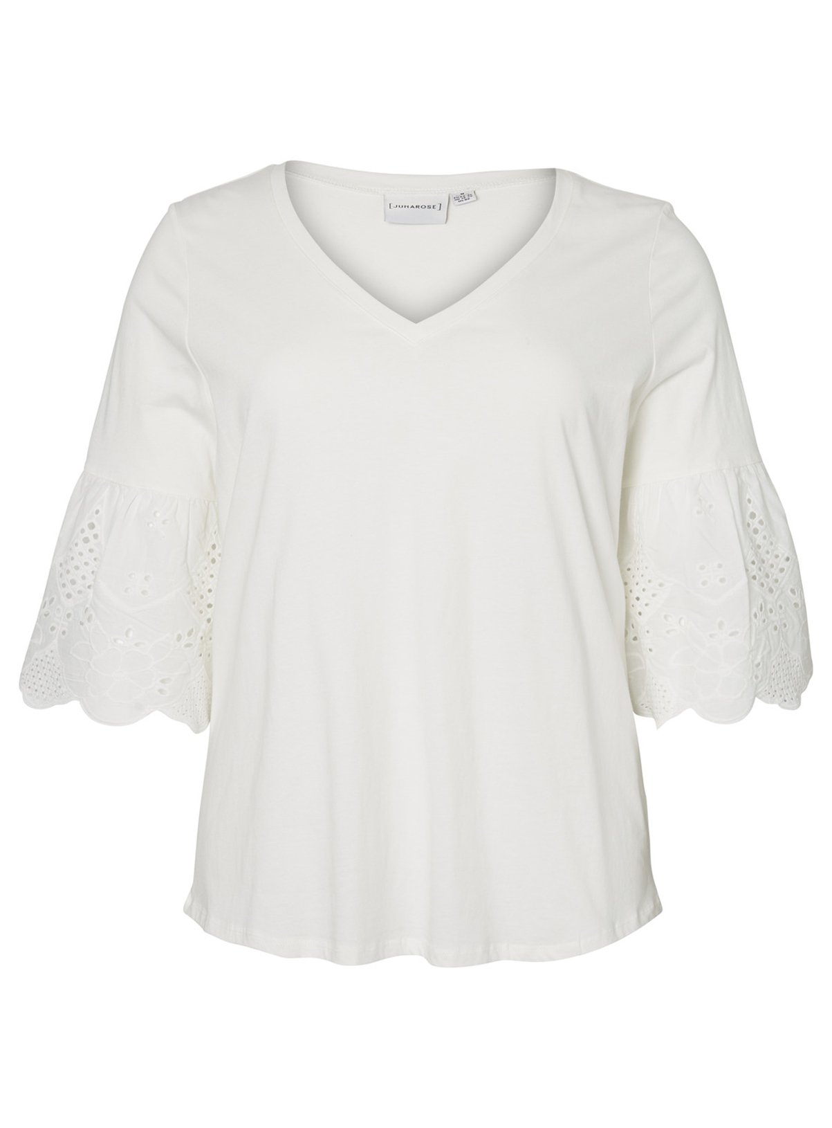 JUNAROSE White Flutter Sleeve Top Review