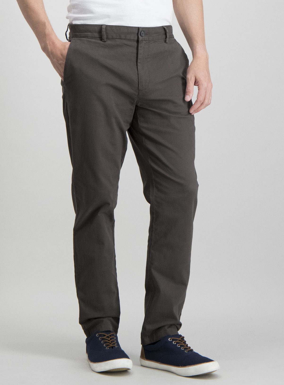 Brown Slim Fit With Stretch Chinos Review