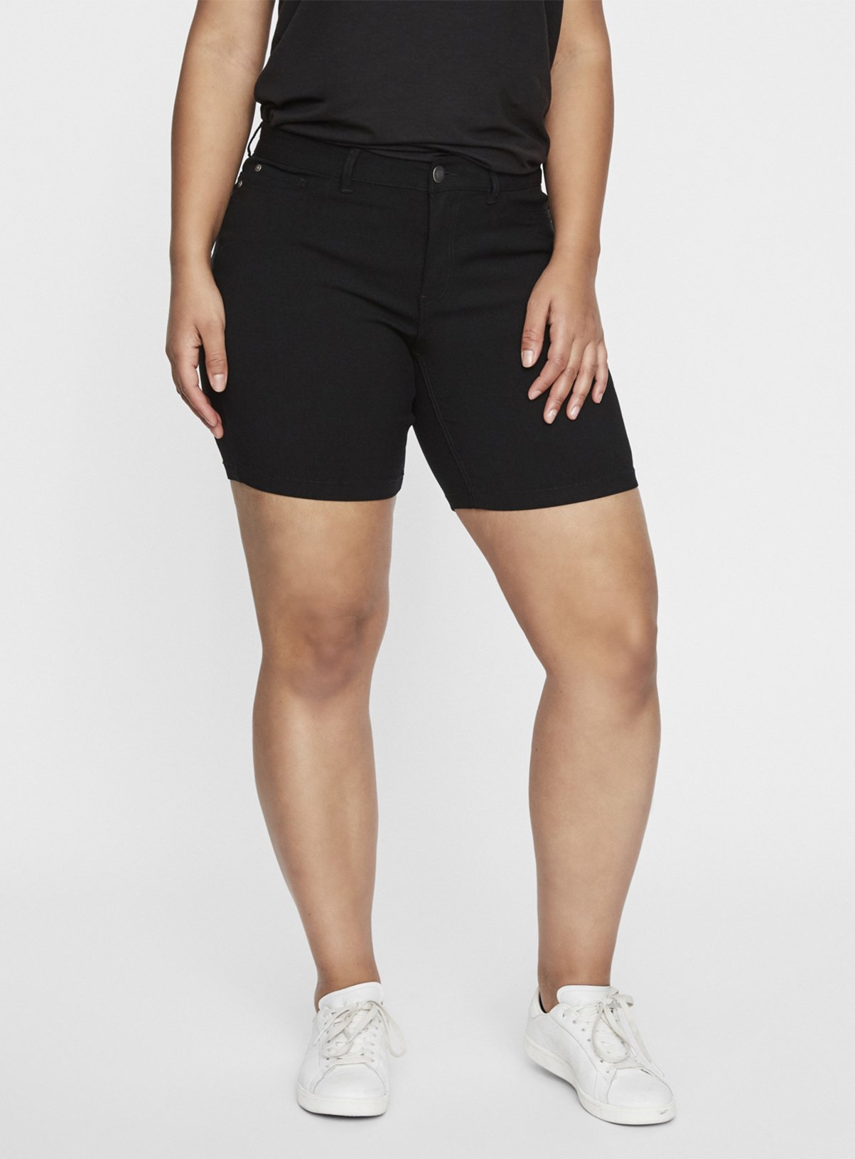 black slim fit shorts