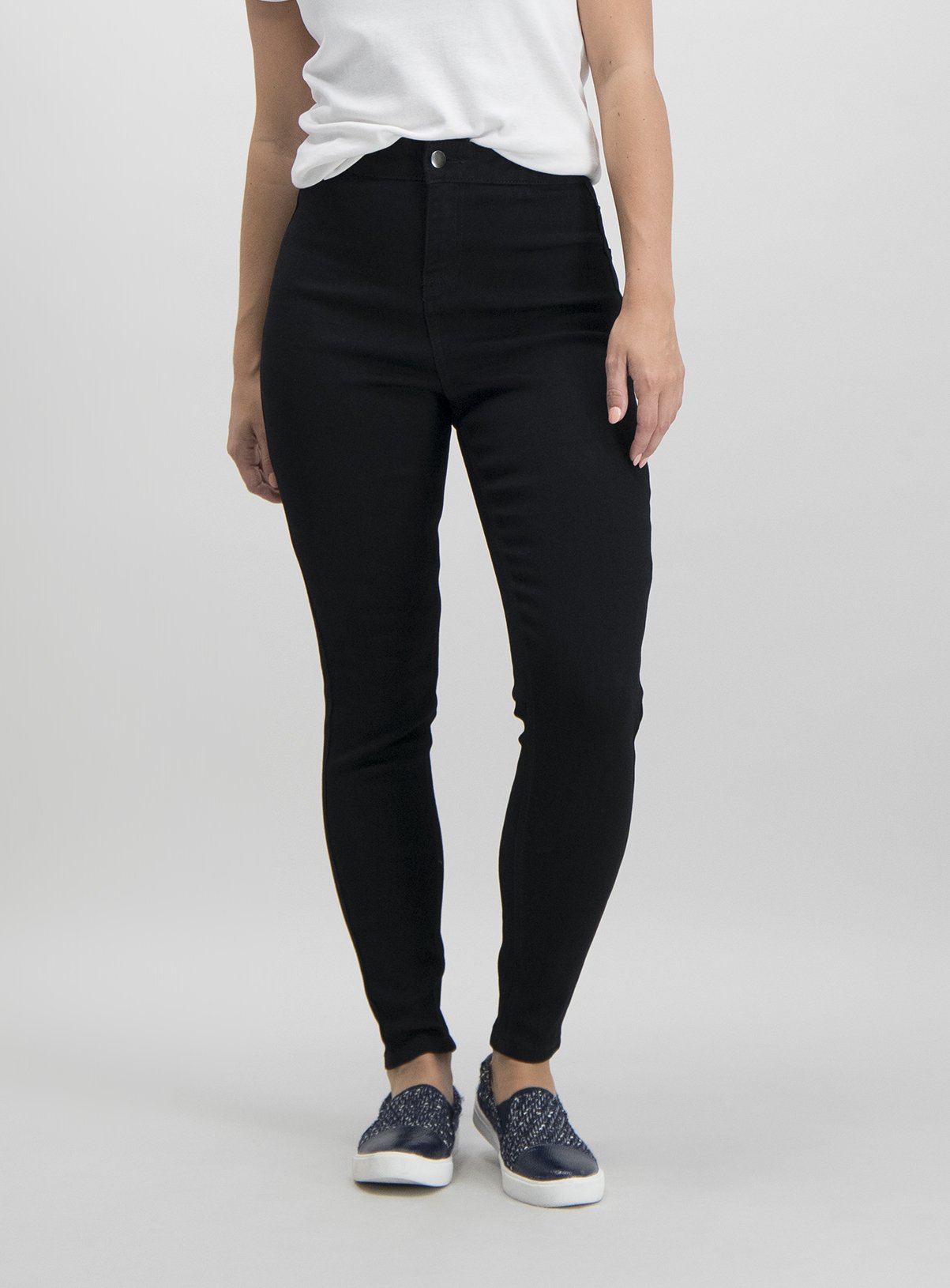 petite high waisted black skinny jeans