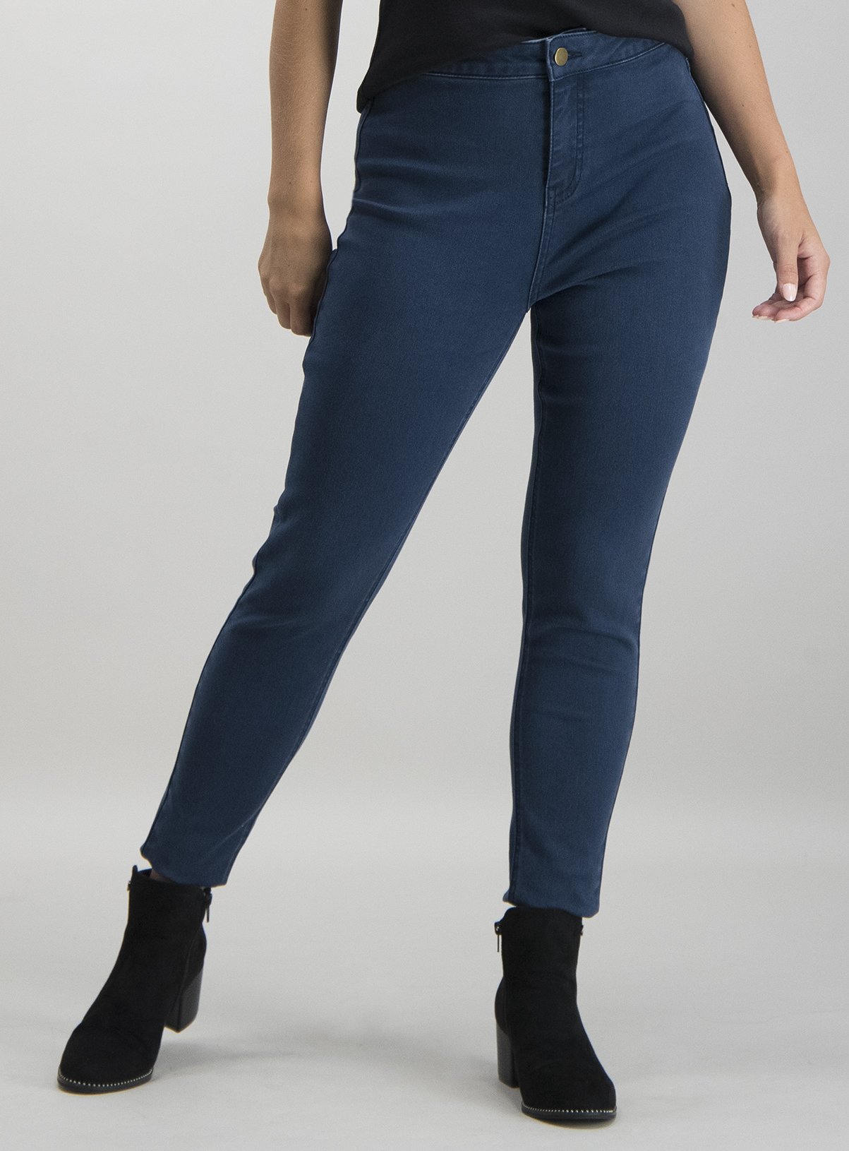 petite dark blue skinny jeans
