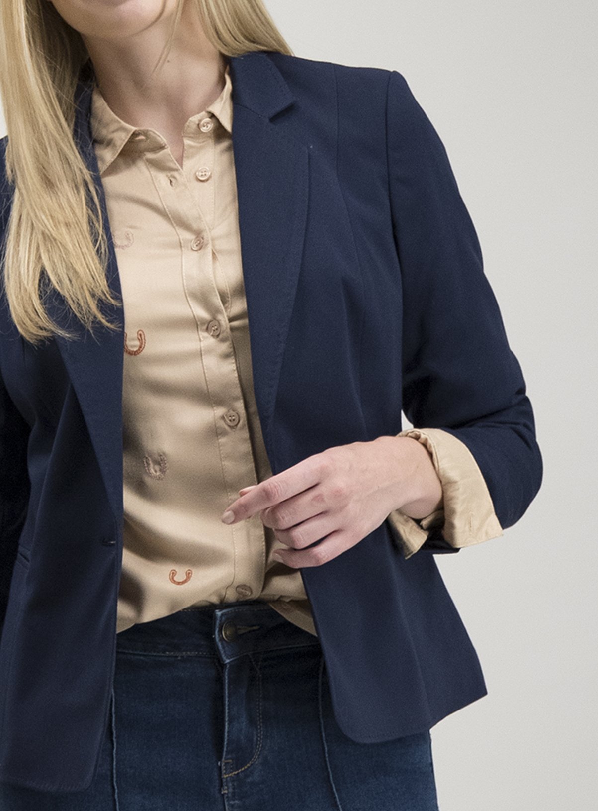 Navy One Button Blazer Review