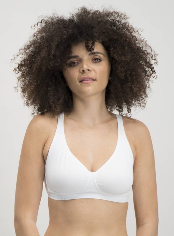 Buy Black & White Non-Wired Comfort Lounge Bra 2 Pack - 32D
