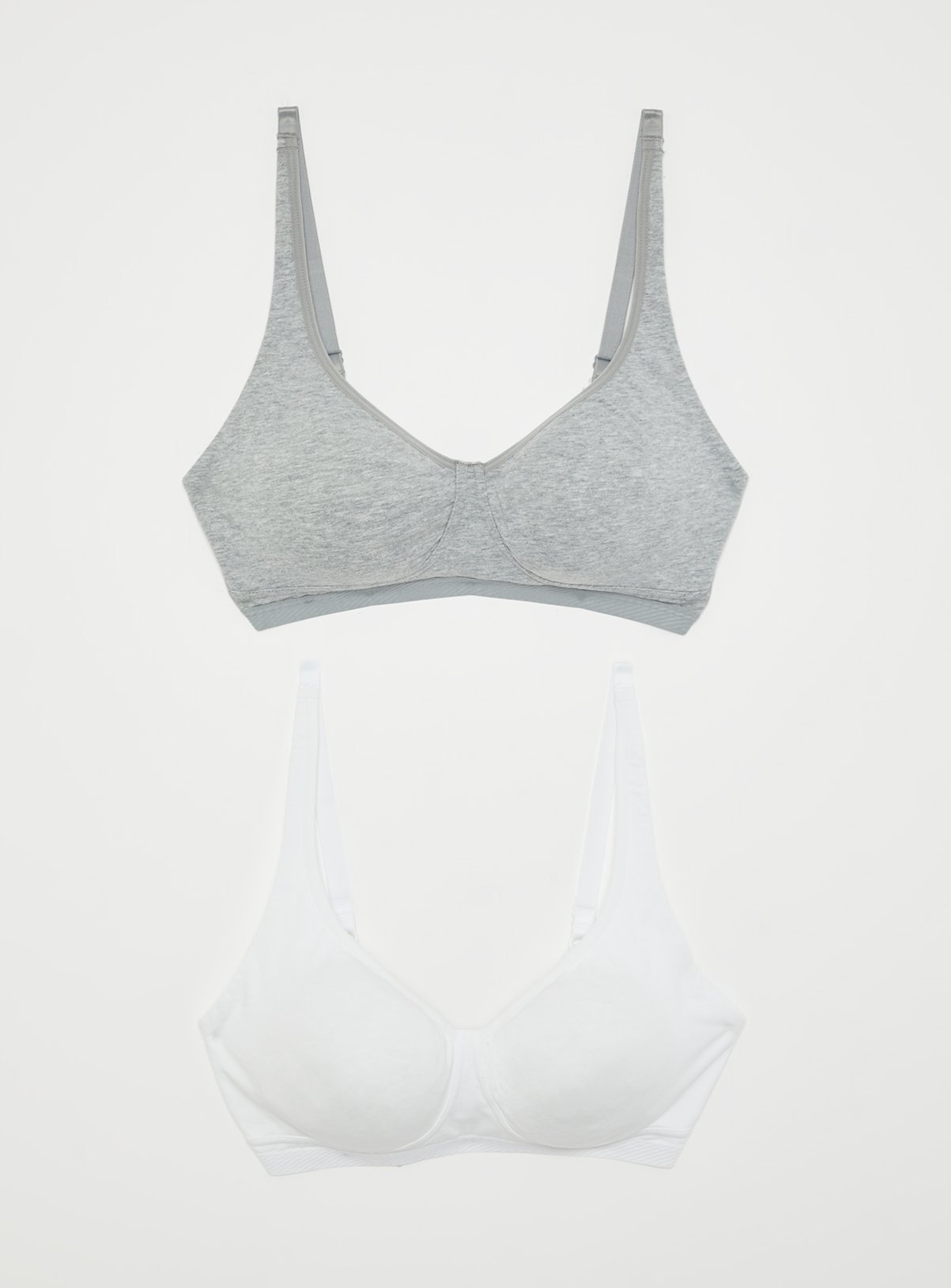 Grey & White Non-Wired Comfort Lounge Bra 2 Pack Review