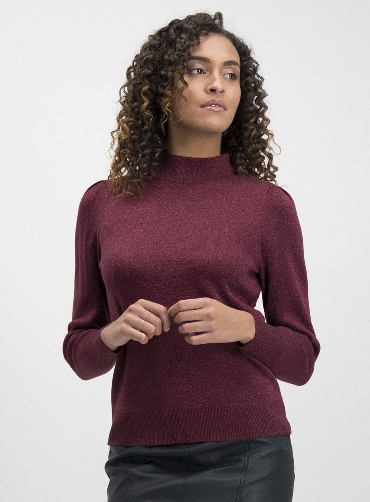 sparkly red sweater
