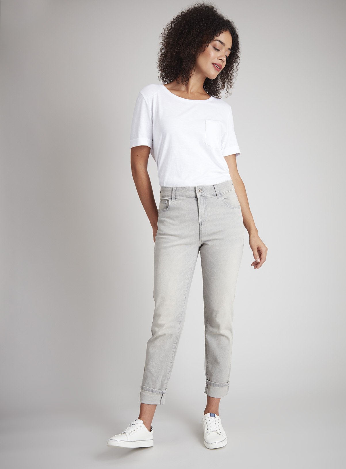 Light Grey Girlfriend Jeans Review