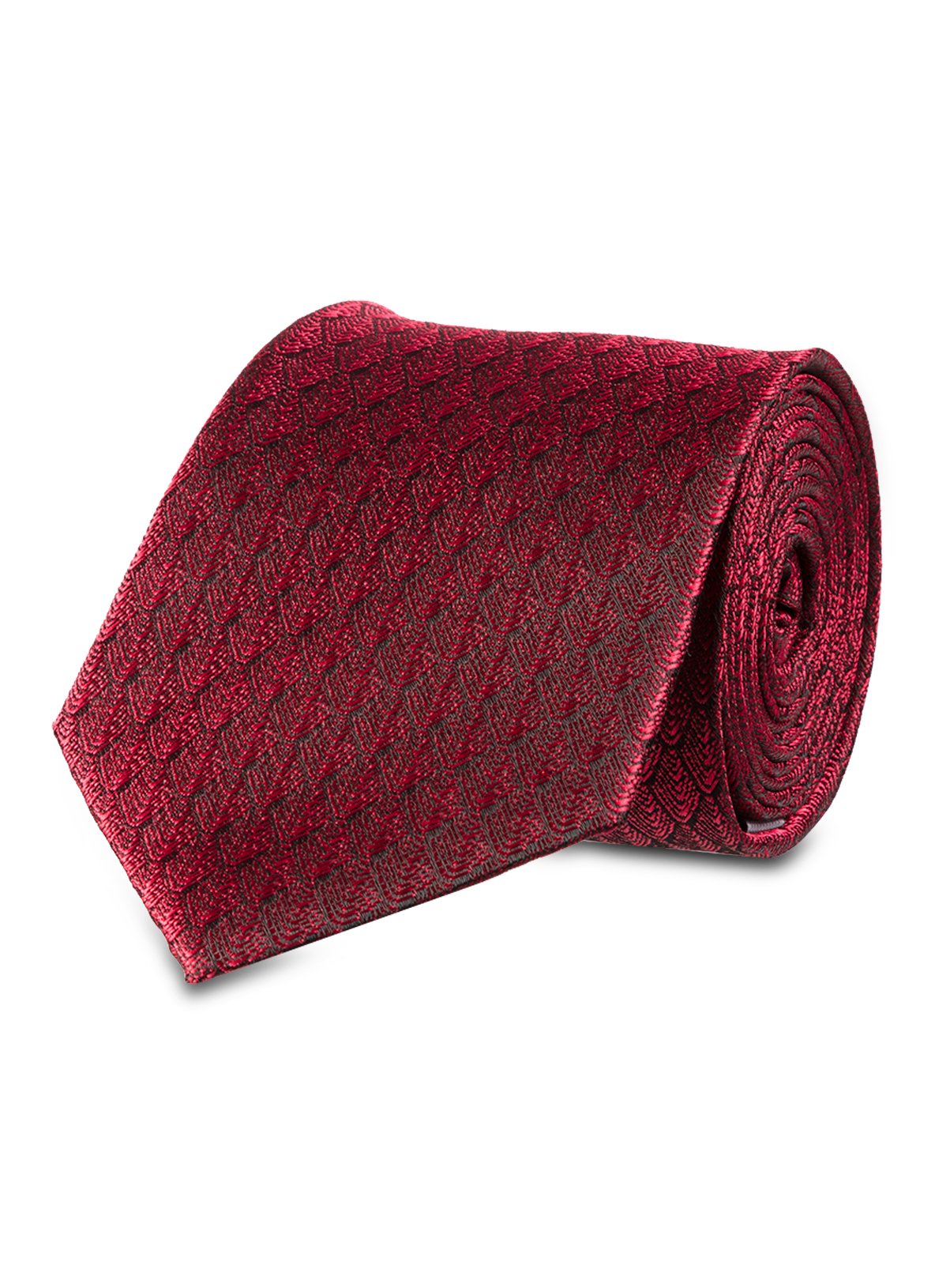 Red Geometric Weave Slim Tie Review