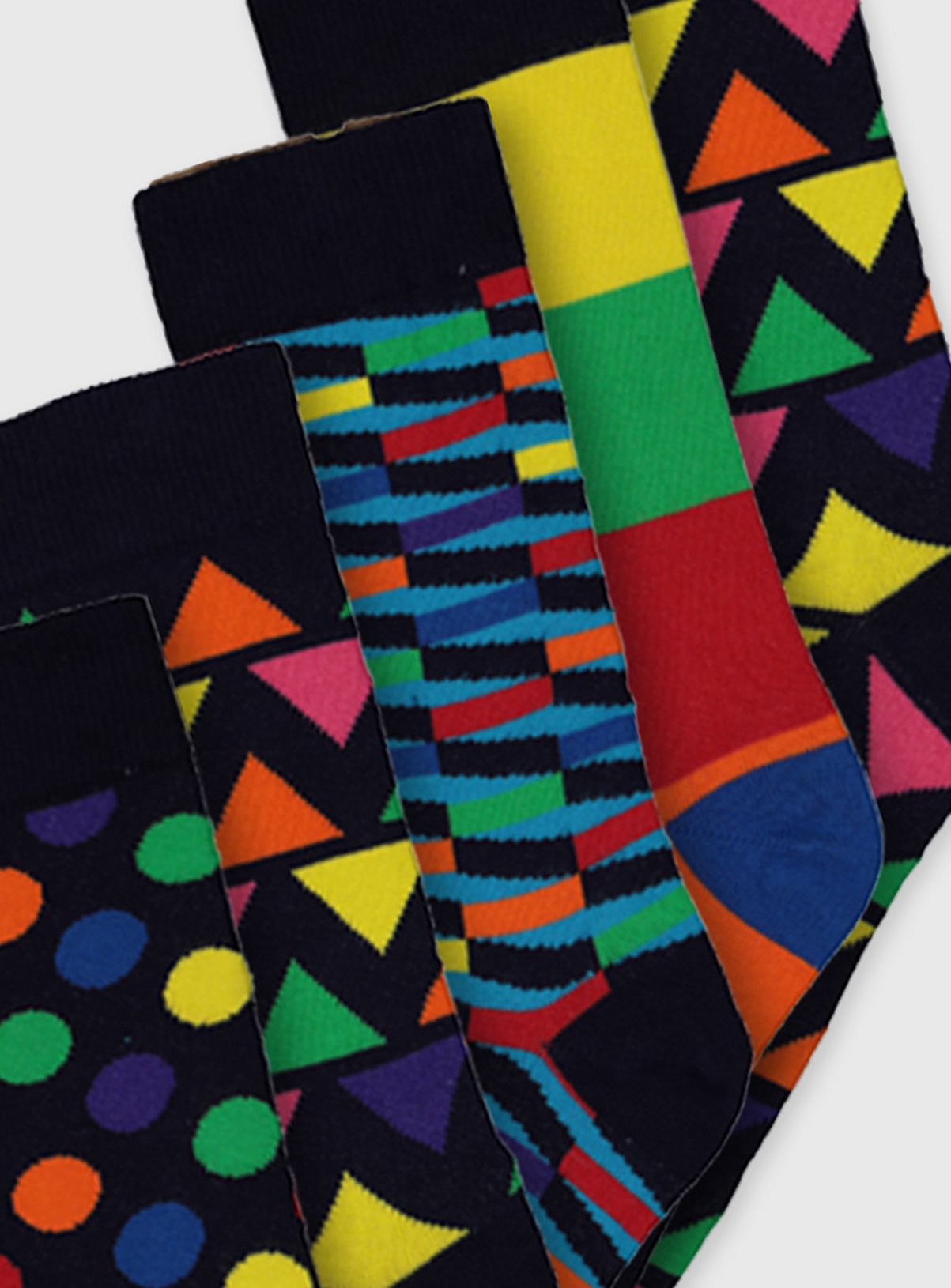 Multicoloured Geo Print Stay Fresh Socks 5 Pack Review